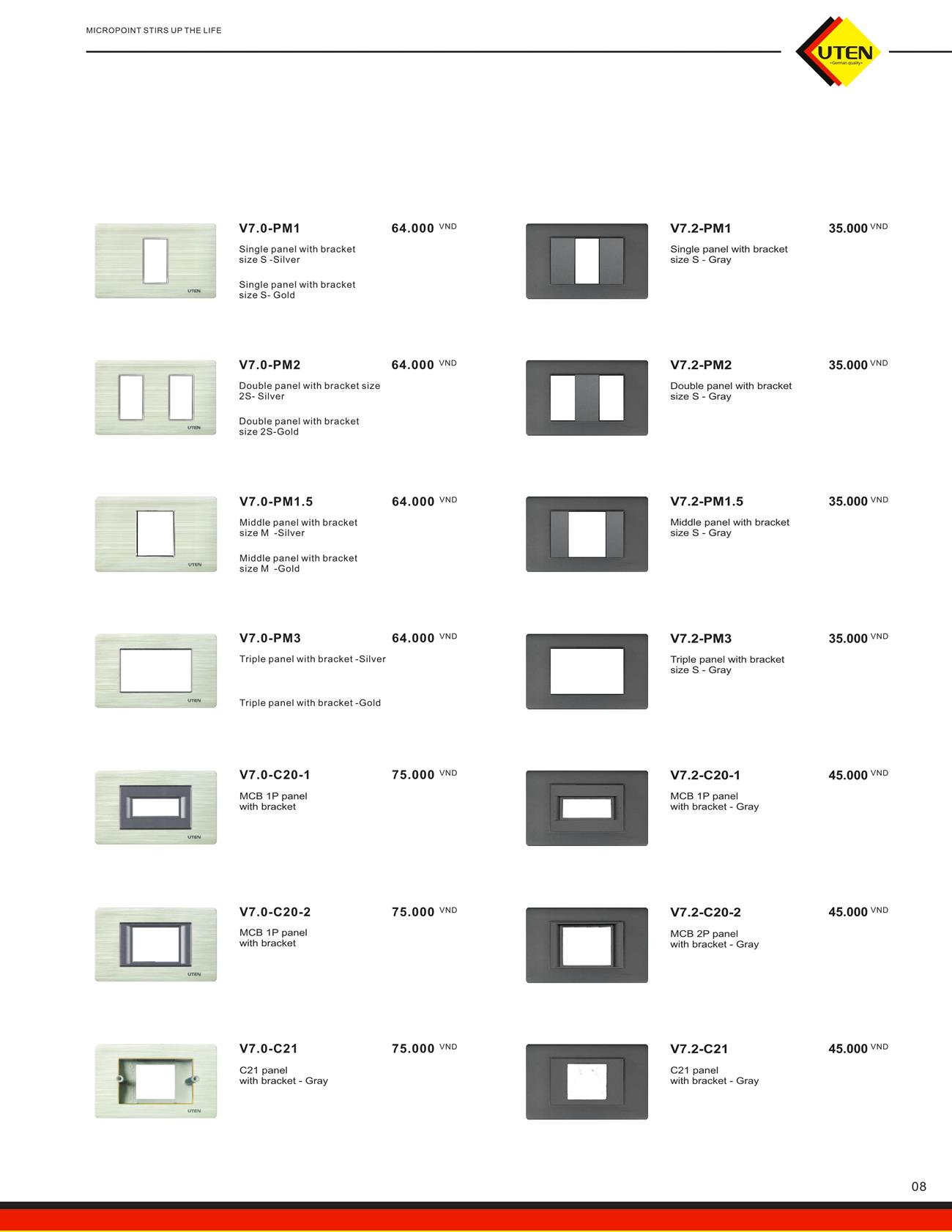 Catalogue UTEN 2023 (Công tắc & Ổ cắm) - Trang 11)