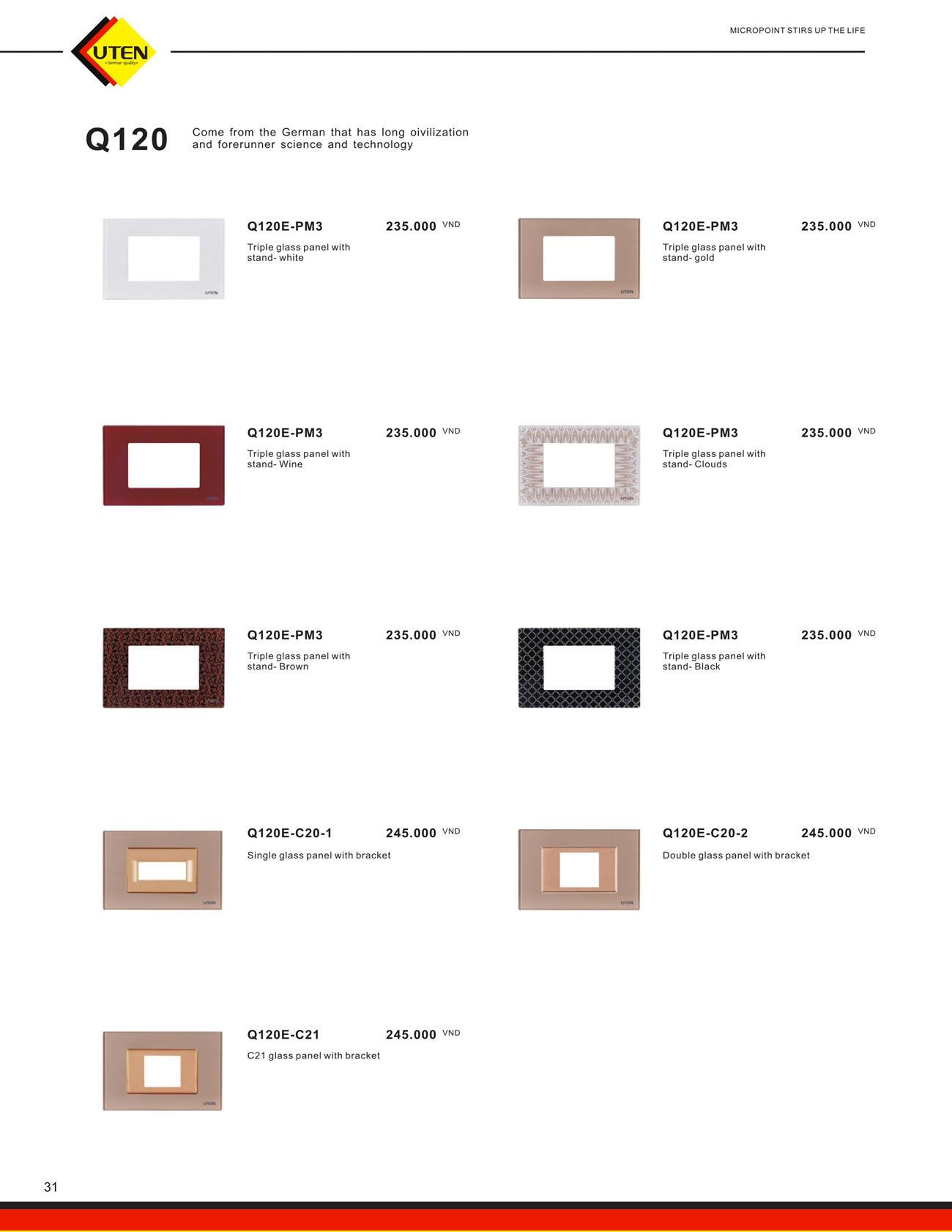 Catalogue UTEN 2023 (Công tắc & Ổ cắm) - Trang 34)