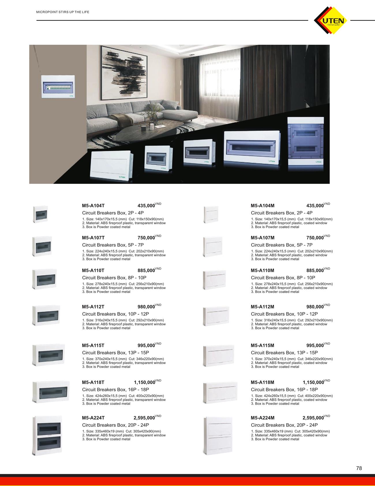 Catalogue UTEN 2023 (Công tắc & Ổ cắm) - Trang 81)