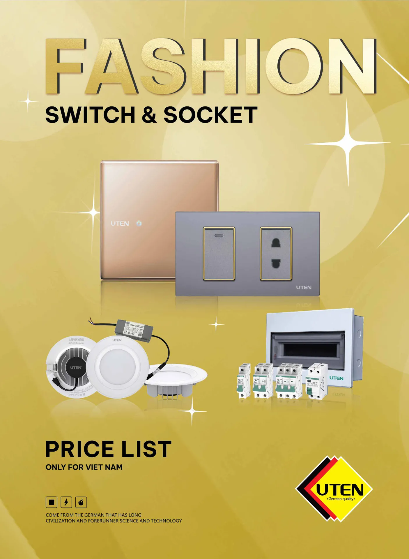 Catalogue UTEN 2025 (Công tắc & Ổ cắm) - Trang 1)