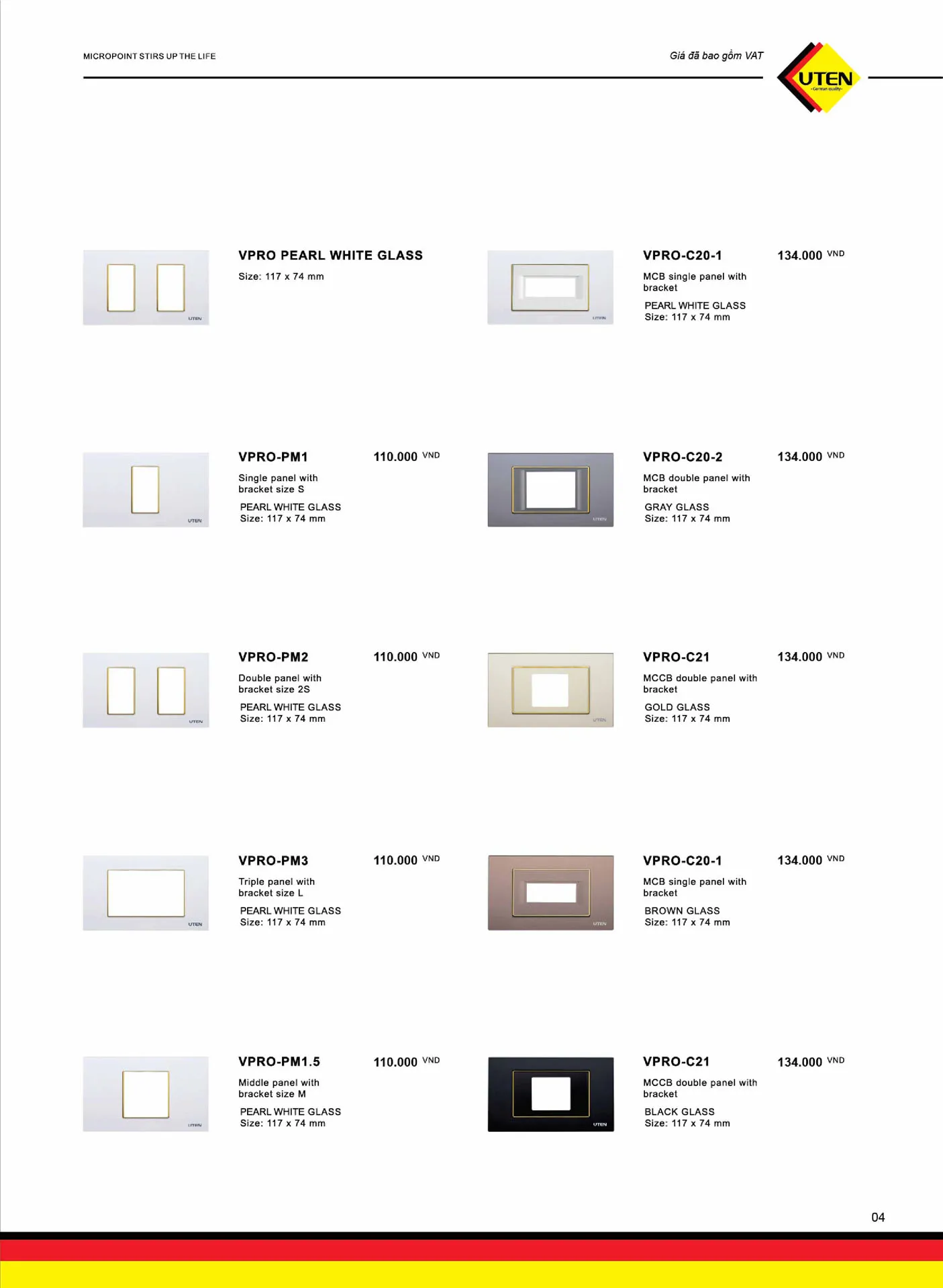 Catalogue UTEN 2025 (Công tắc & Ổ cắm) - Trang 5)