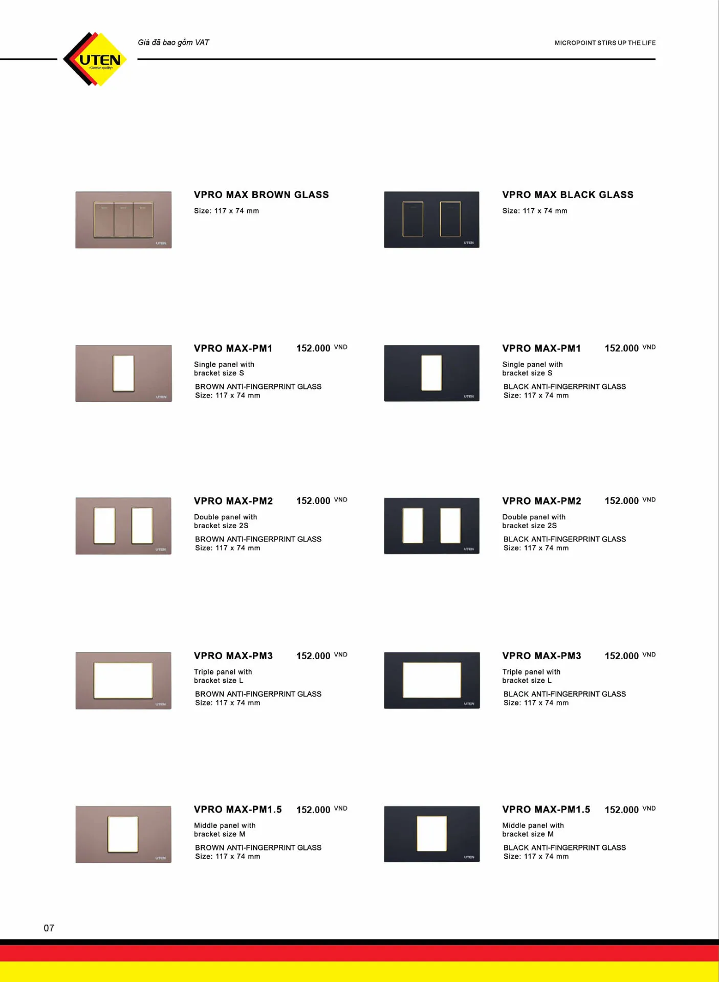 Catalogue UTEN 2025 (Công tắc & Ổ cắm) - Trang 8)