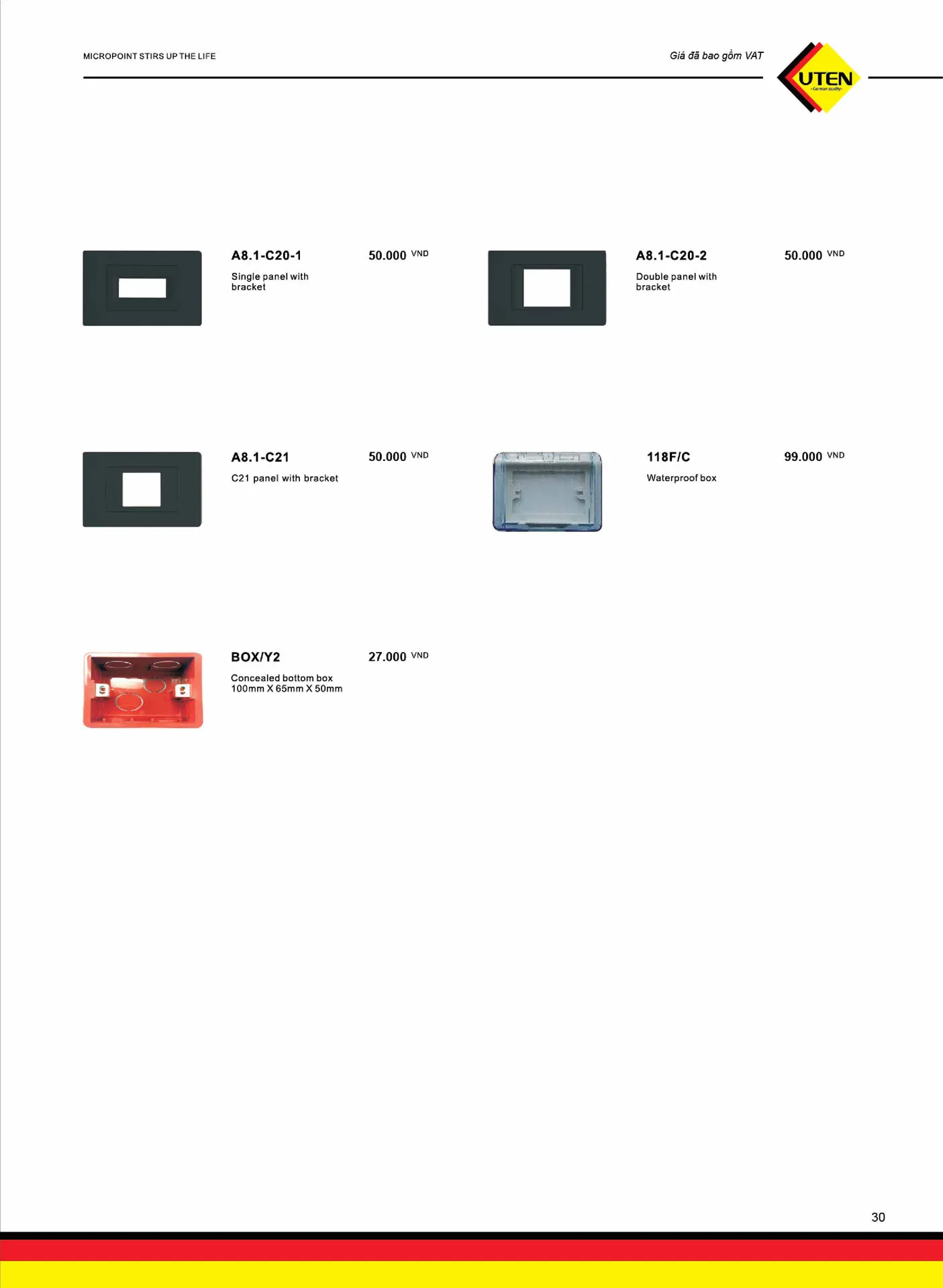 Catalogue UTEN 2025 (Công tắc & Ổ cắm) - Trang 31)