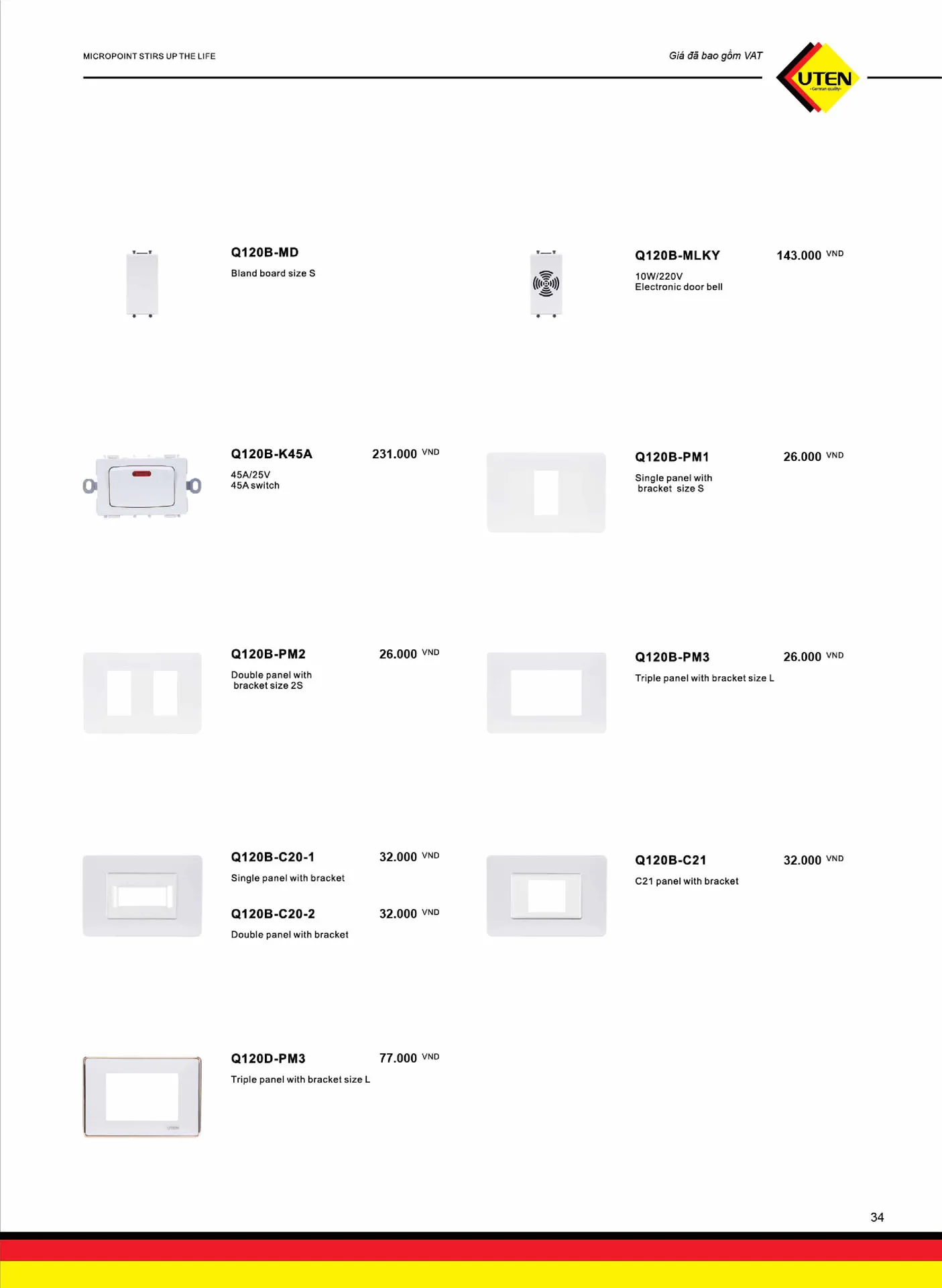Catalogue UTEN 2025 (Công tắc & Ổ cắm) - Trang 35)