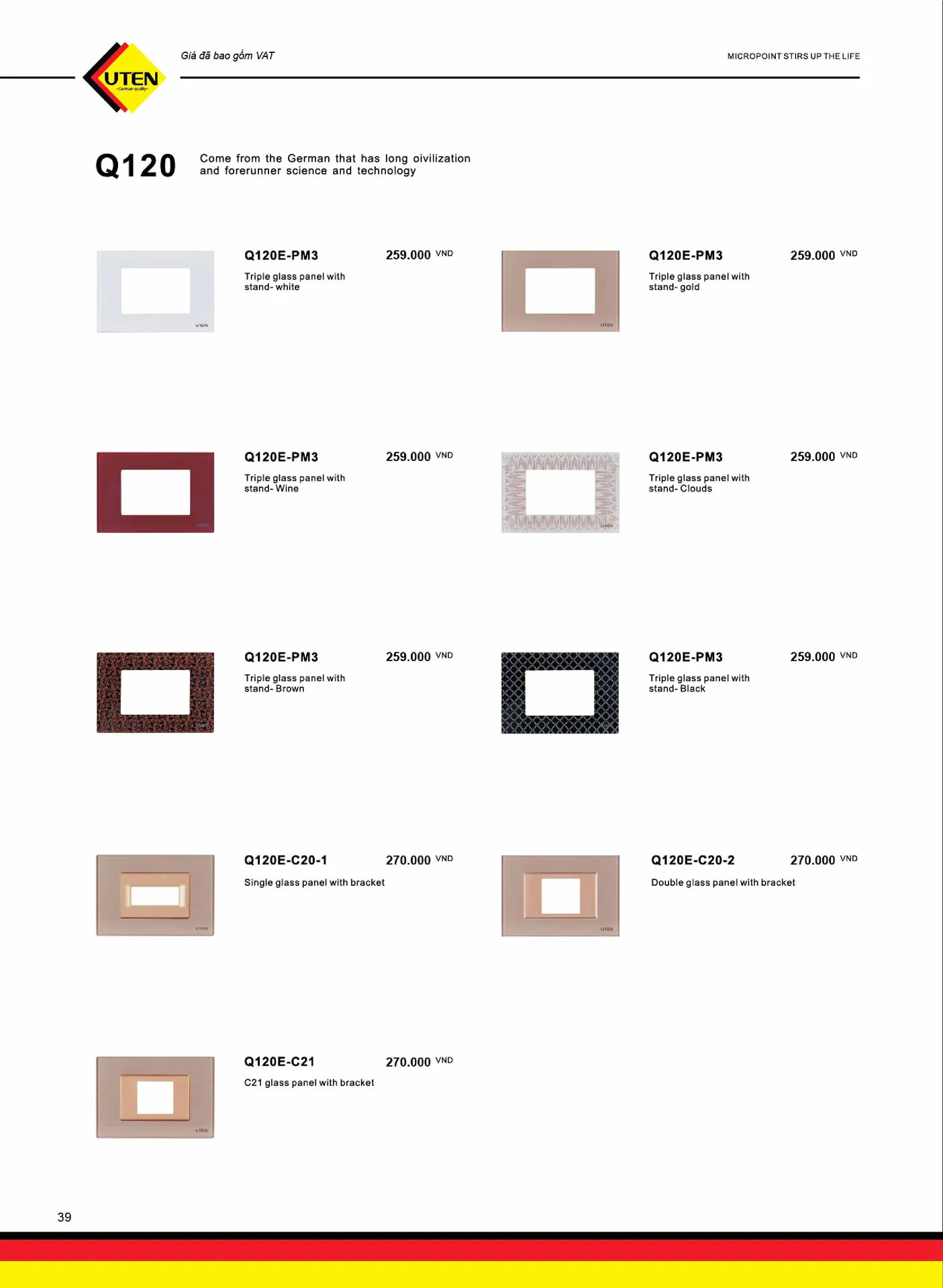 Catalogue UTEN 2025 (Công tắc & Ổ cắm) - Trang 40)