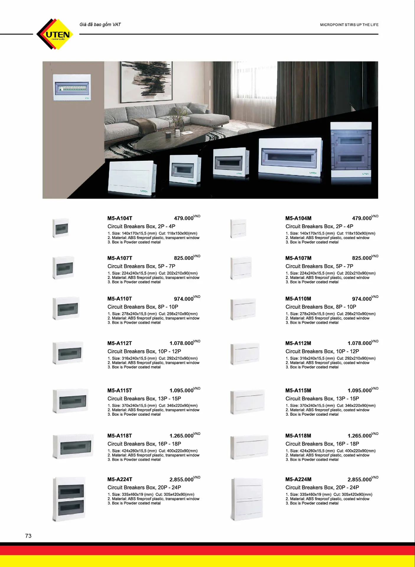 Catalogue UTEN 2025 (Công tắc & Ổ cắm) - Trang 74)