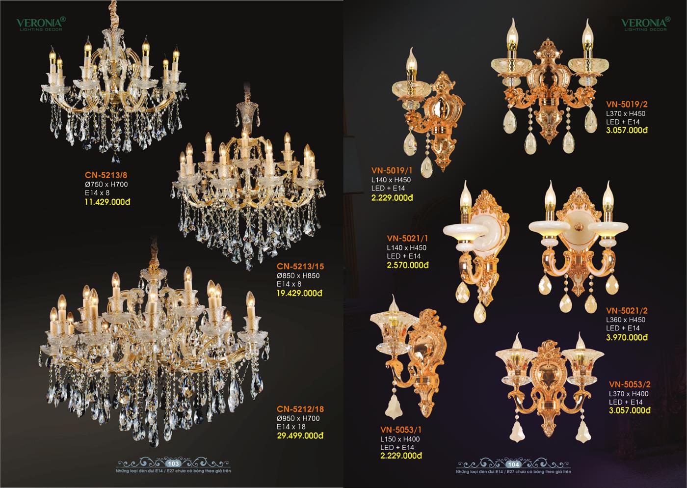 Catalogue Đèn Trang Trí VERONA 2024 - Trang 52)