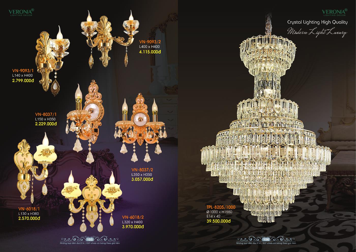 Catalogue Đèn Trang Trí VERONA 2024 - Trang 53)