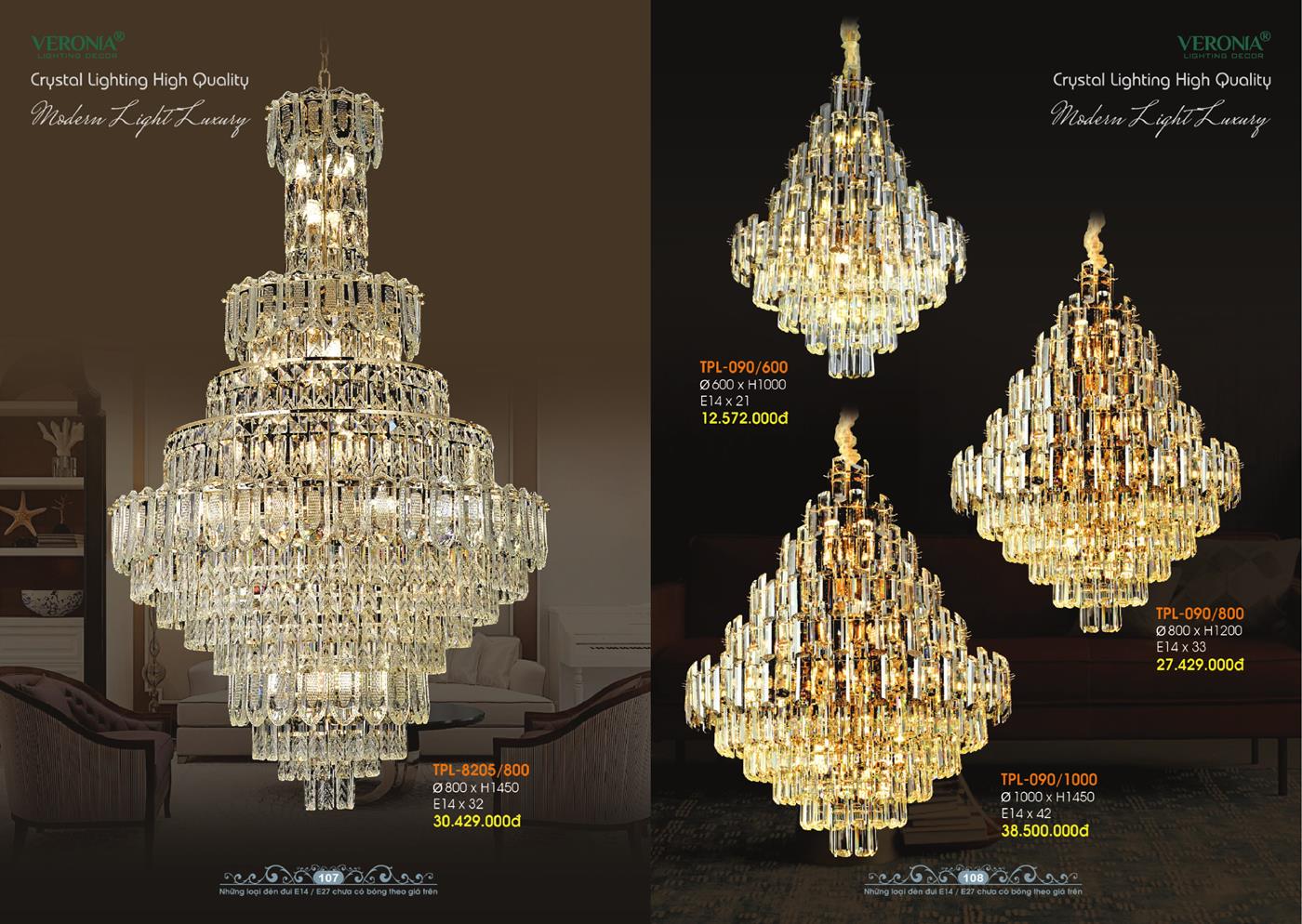 Catalogue Đèn Trang Trí VERONA 2024 - Trang 54)