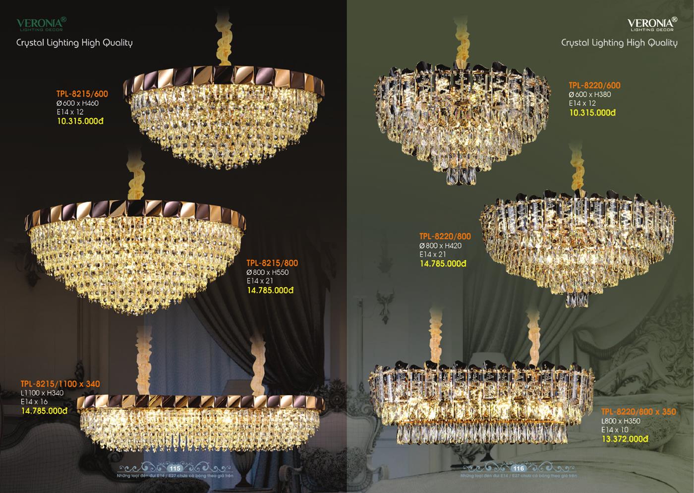 Catalogue Đèn Trang Trí VERONA 2024 - Trang 58)