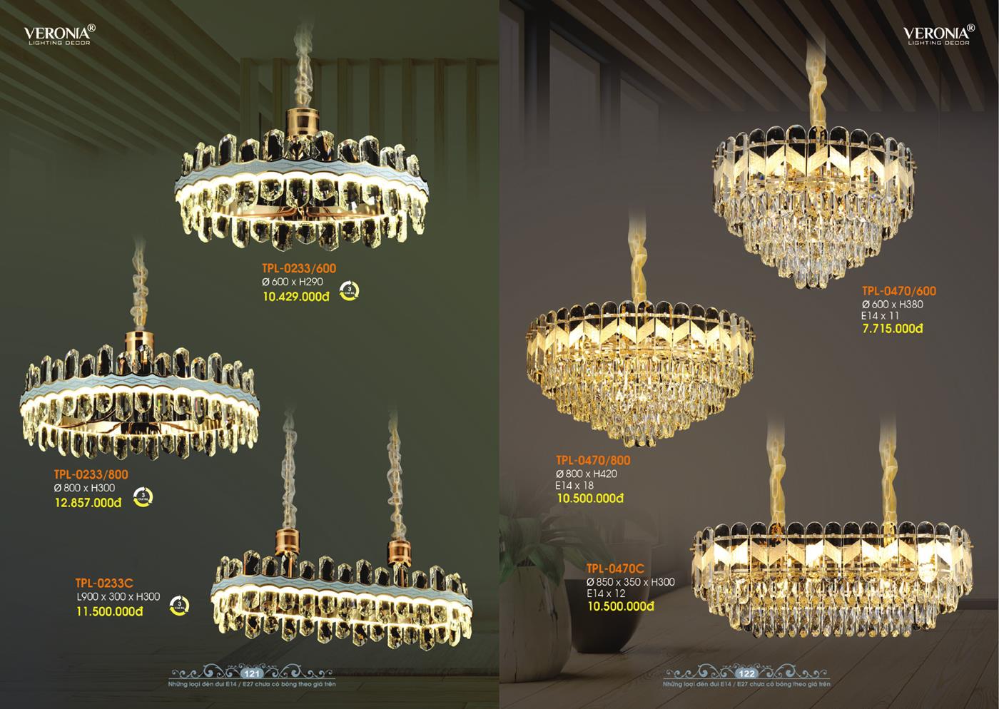 Catalogue Đèn Trang Trí VERONA 2024 - Trang 61)