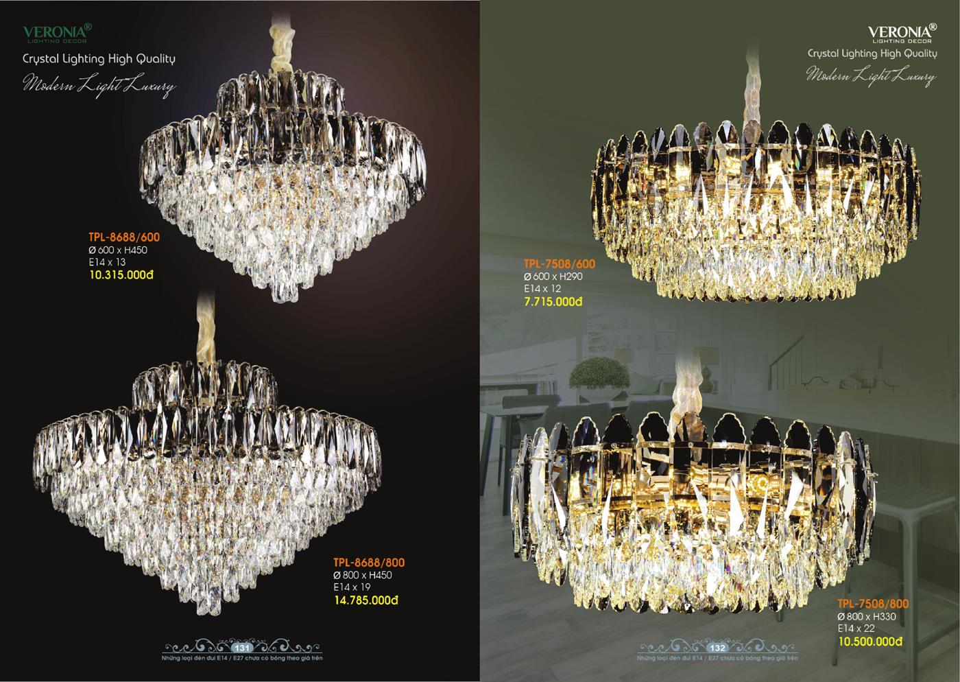 Catalogue Đèn Trang Trí VERONA 2024 - Trang 66)