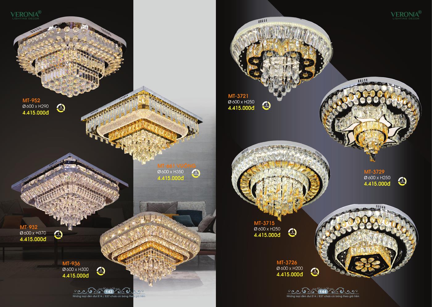 Catalogue Đèn Trang Trí VERONA 2024 - Trang 72)