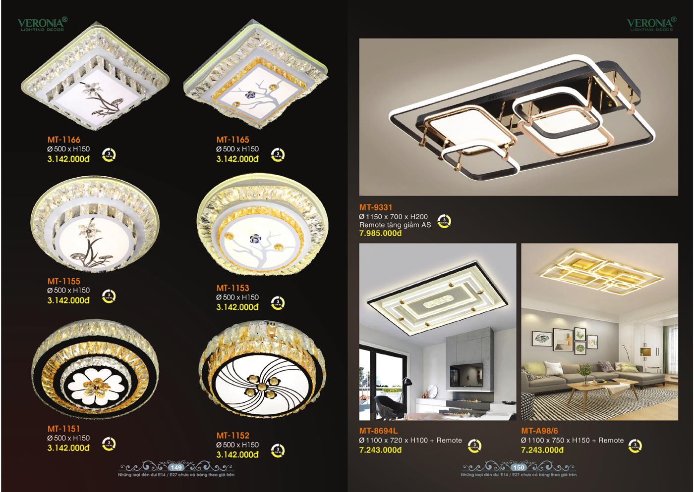Catalogue Đèn Trang Trí VERONA 2024 - Trang 75)