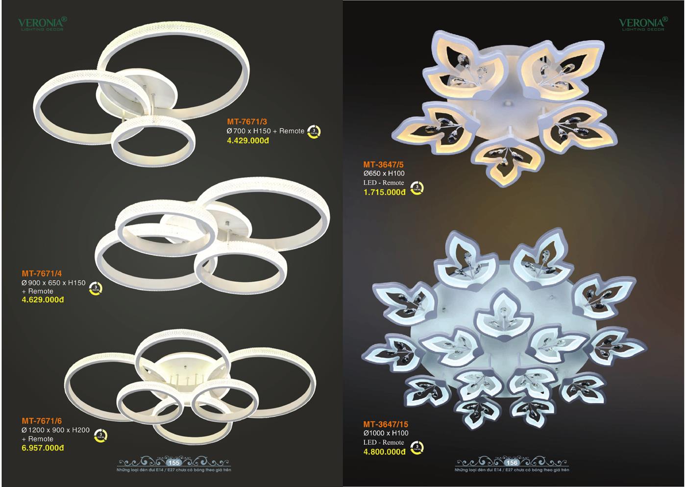 Catalogue Đèn Trang Trí VERONA 2024 - Trang 78)