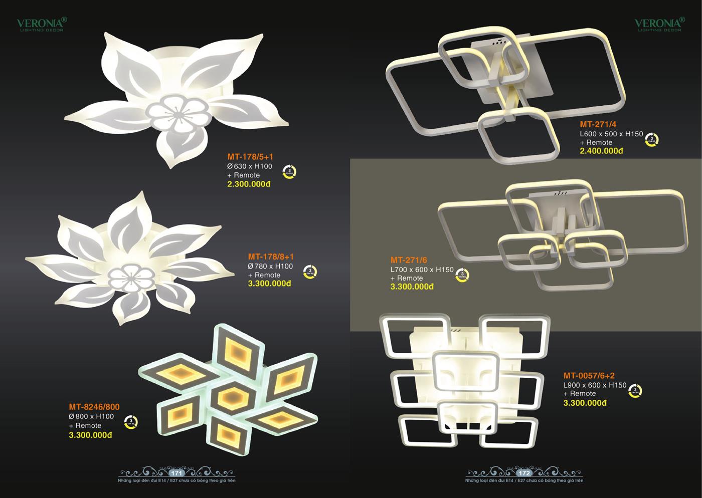 Catalogue Đèn Trang Trí VERONA 2024 - Trang 86)