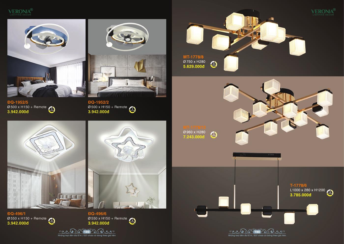 Catalogue Đèn Trang Trí VERONA 2024 - Trang 95)