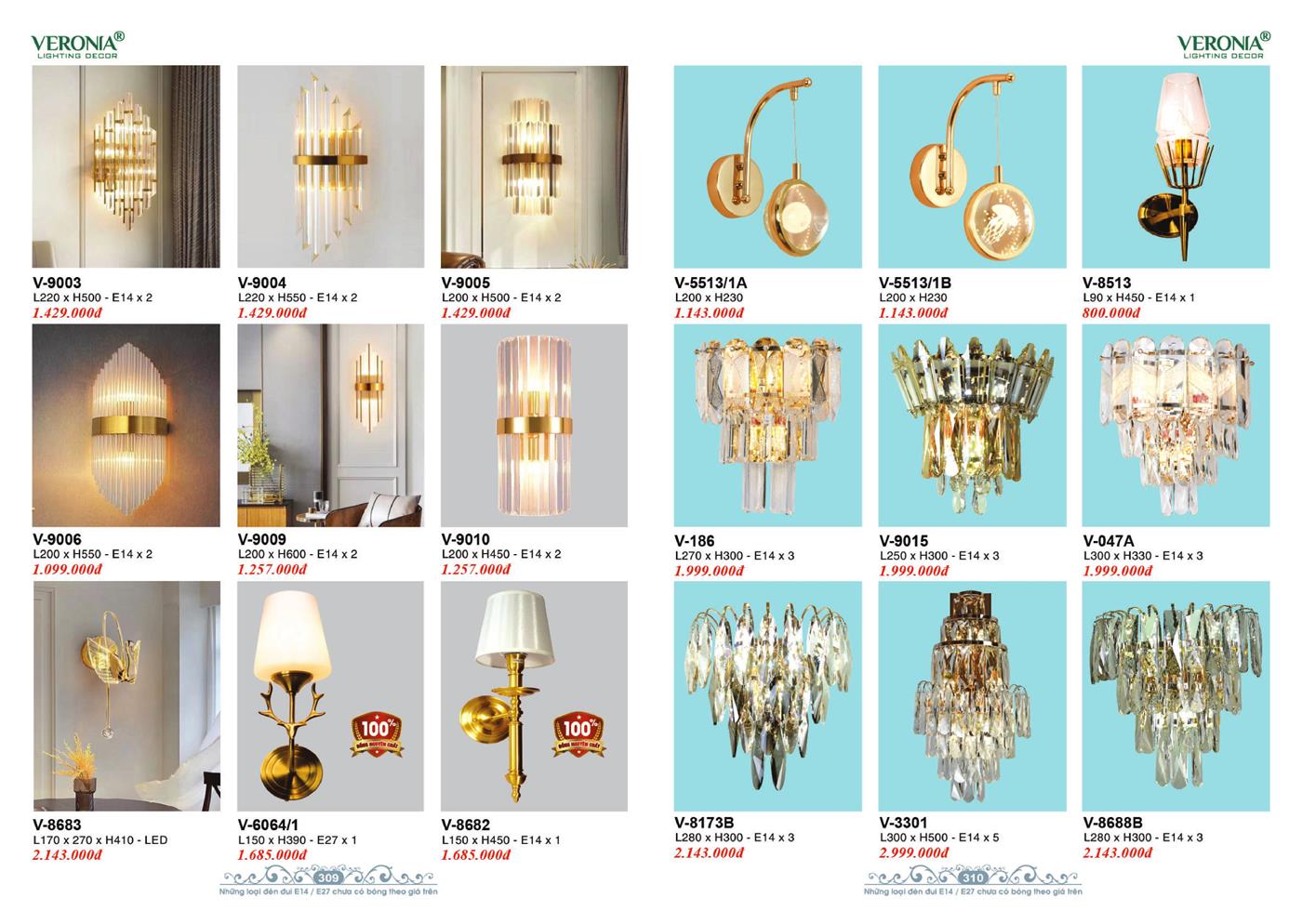 Catalogue Đèn Trang Trí VERONA 2024 - Trang 155)
