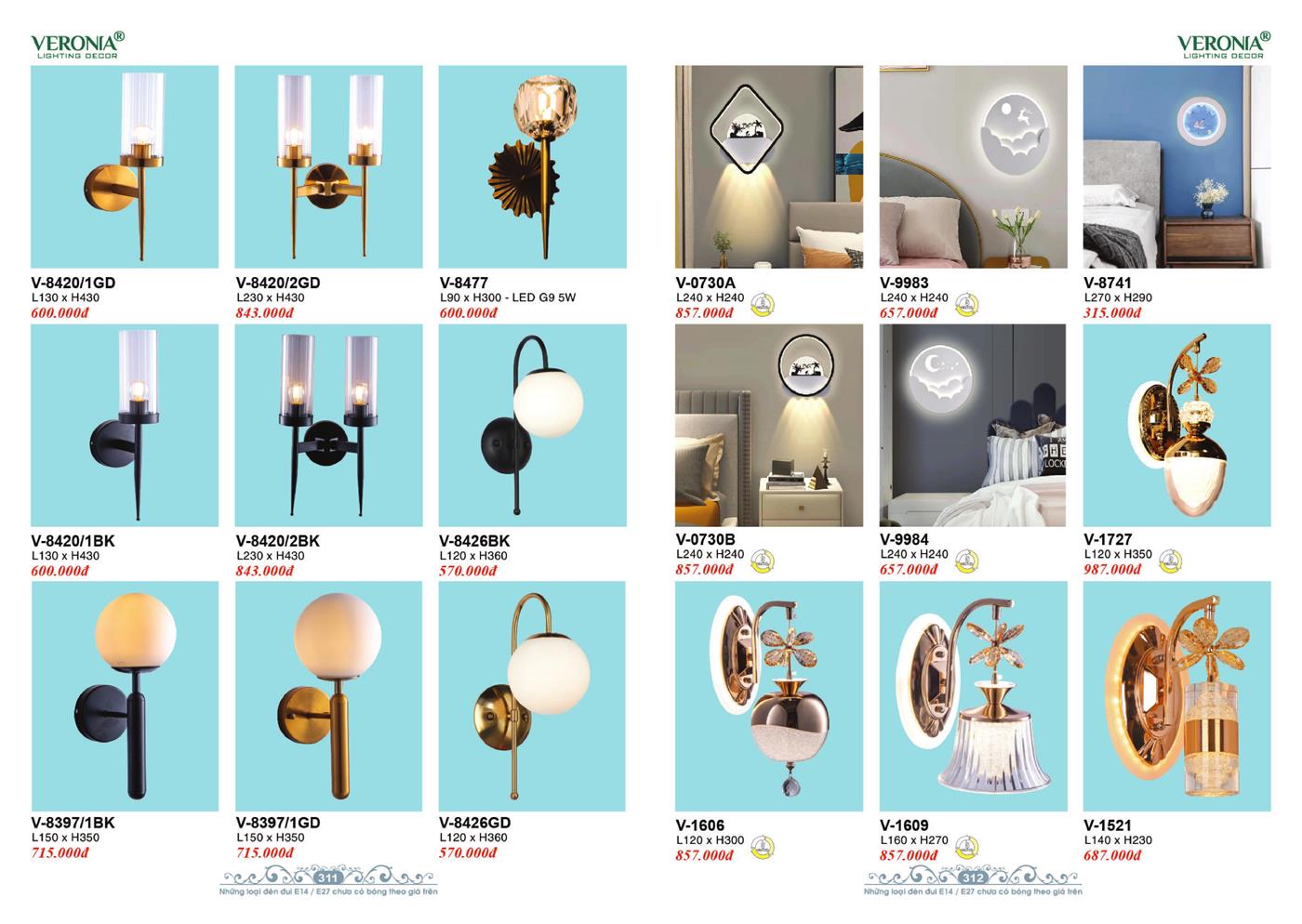 Catalogue Đèn Trang Trí VERONA 2024 - Trang 156)