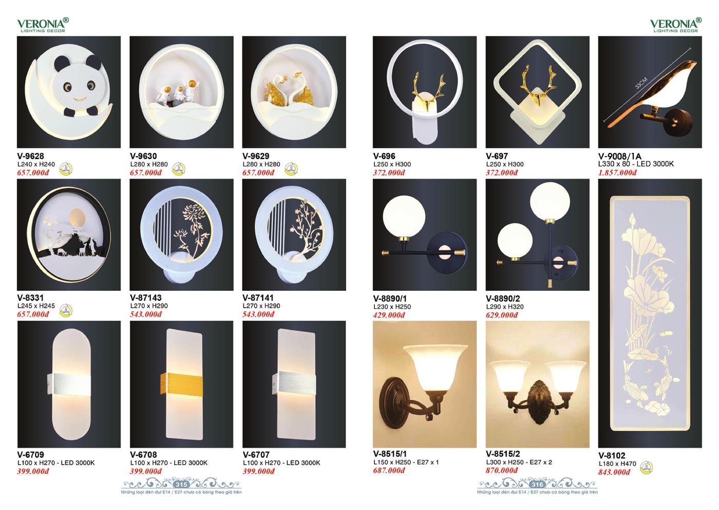 Catalogue Đèn Trang Trí VERONA 2024 - Trang 158)