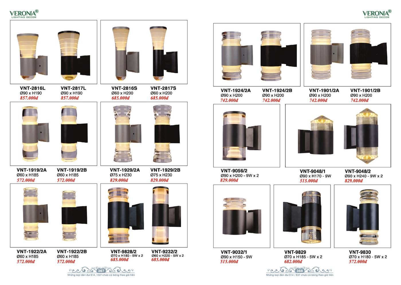 Catalogue Đèn Trang Trí VERONA 2024 - Trang 184)