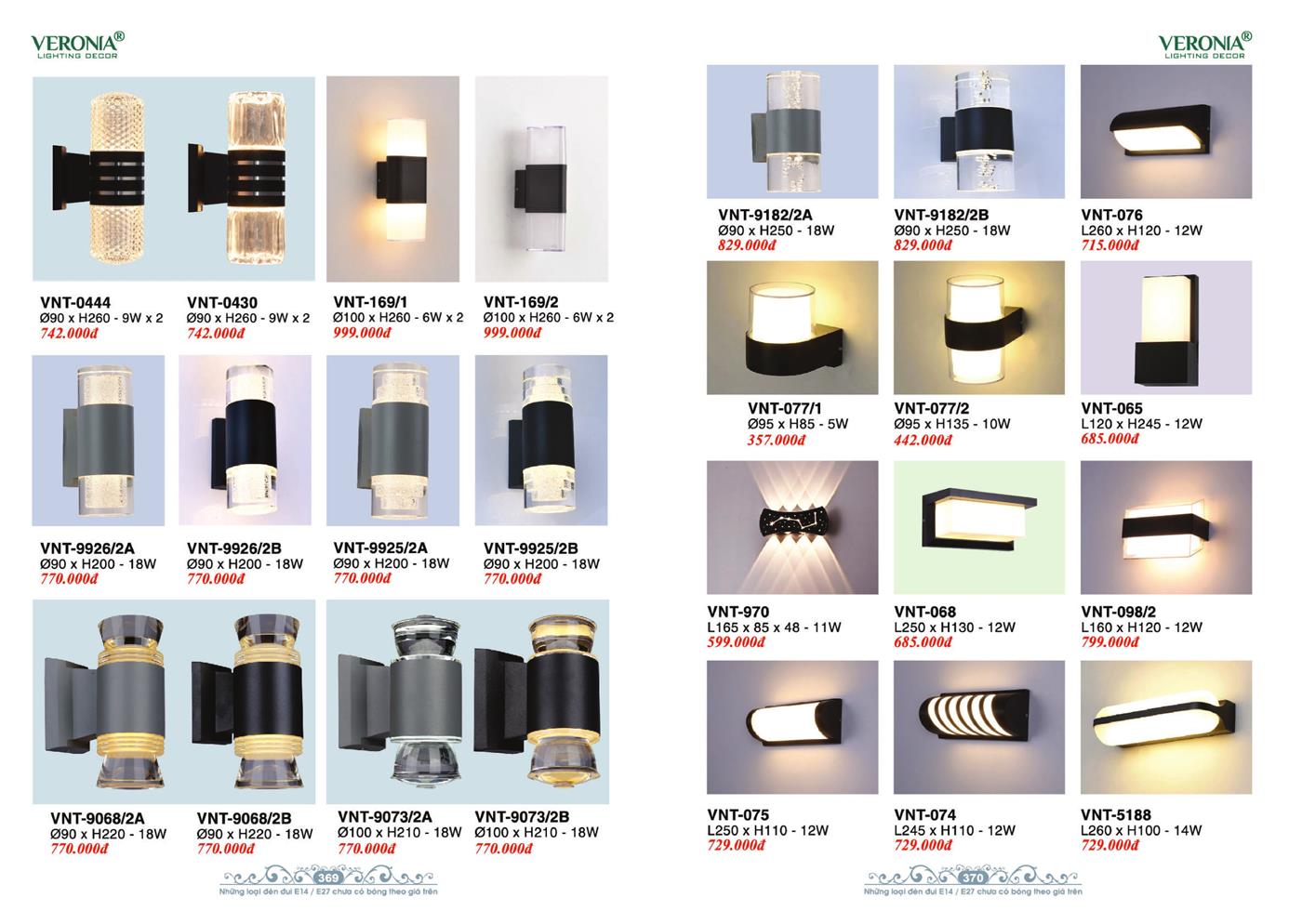Catalogue Đèn Trang Trí VERONA 2024 - Trang 185)