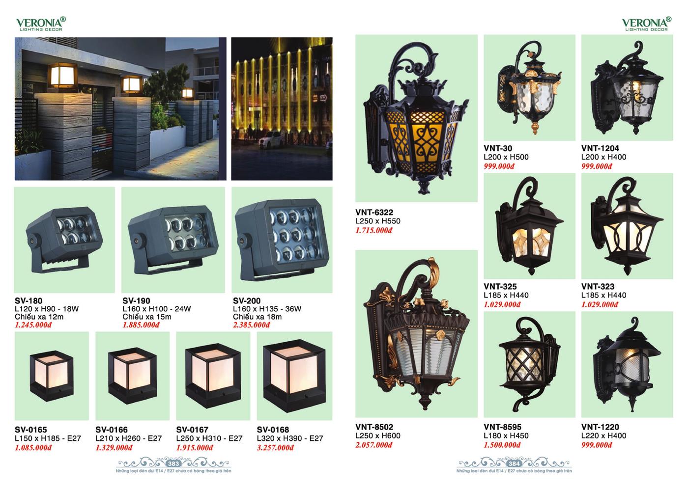 Catalogue Đèn Trang Trí VERONA 2024 - Trang 192)