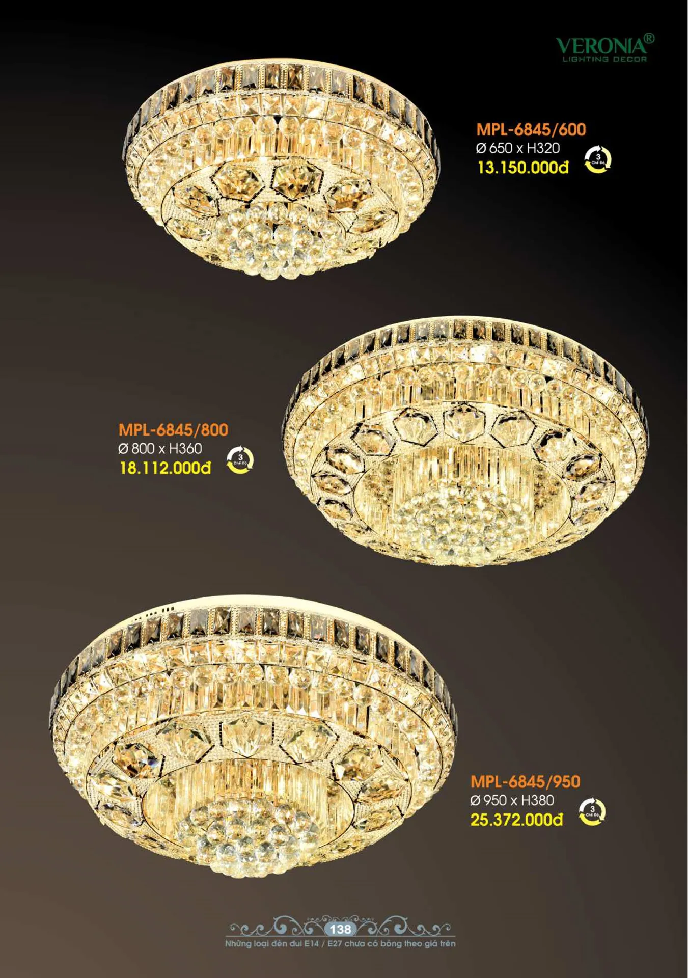 Catalogue Đèn Trang Trí VERONIA 2026 - Trang 139)