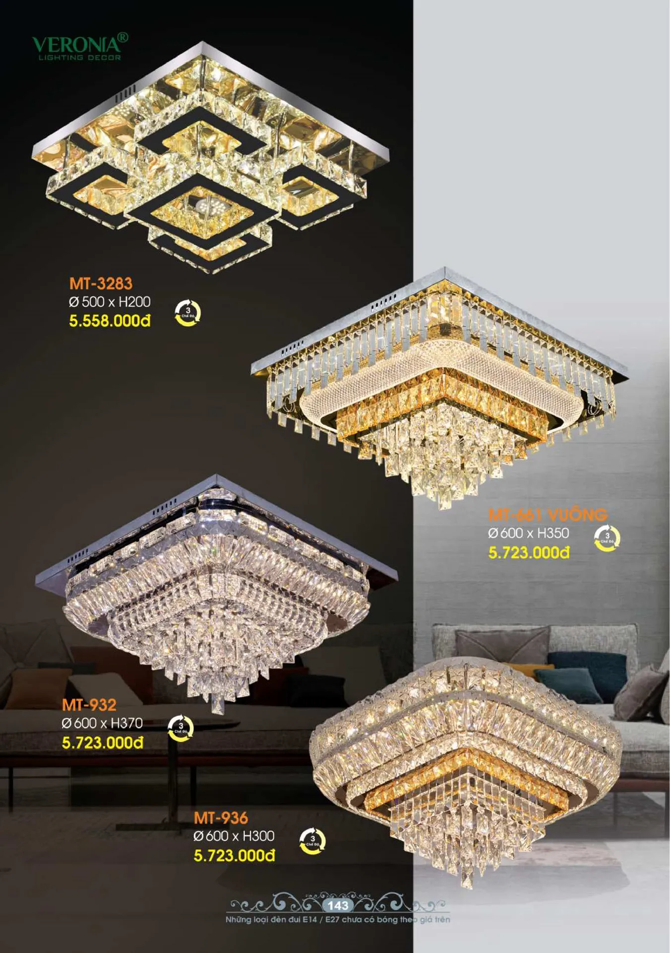 Catalogue Đèn Trang Trí VERONIA 2026 - Trang 144)