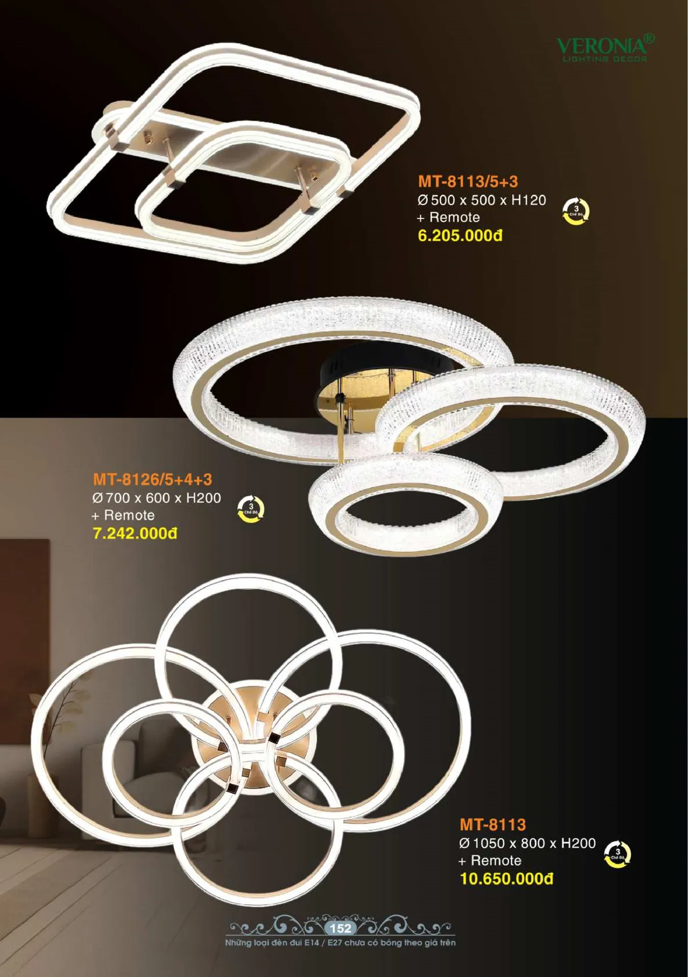 Catalogue Đèn Trang Trí VERONIA 2026 - Trang 153)