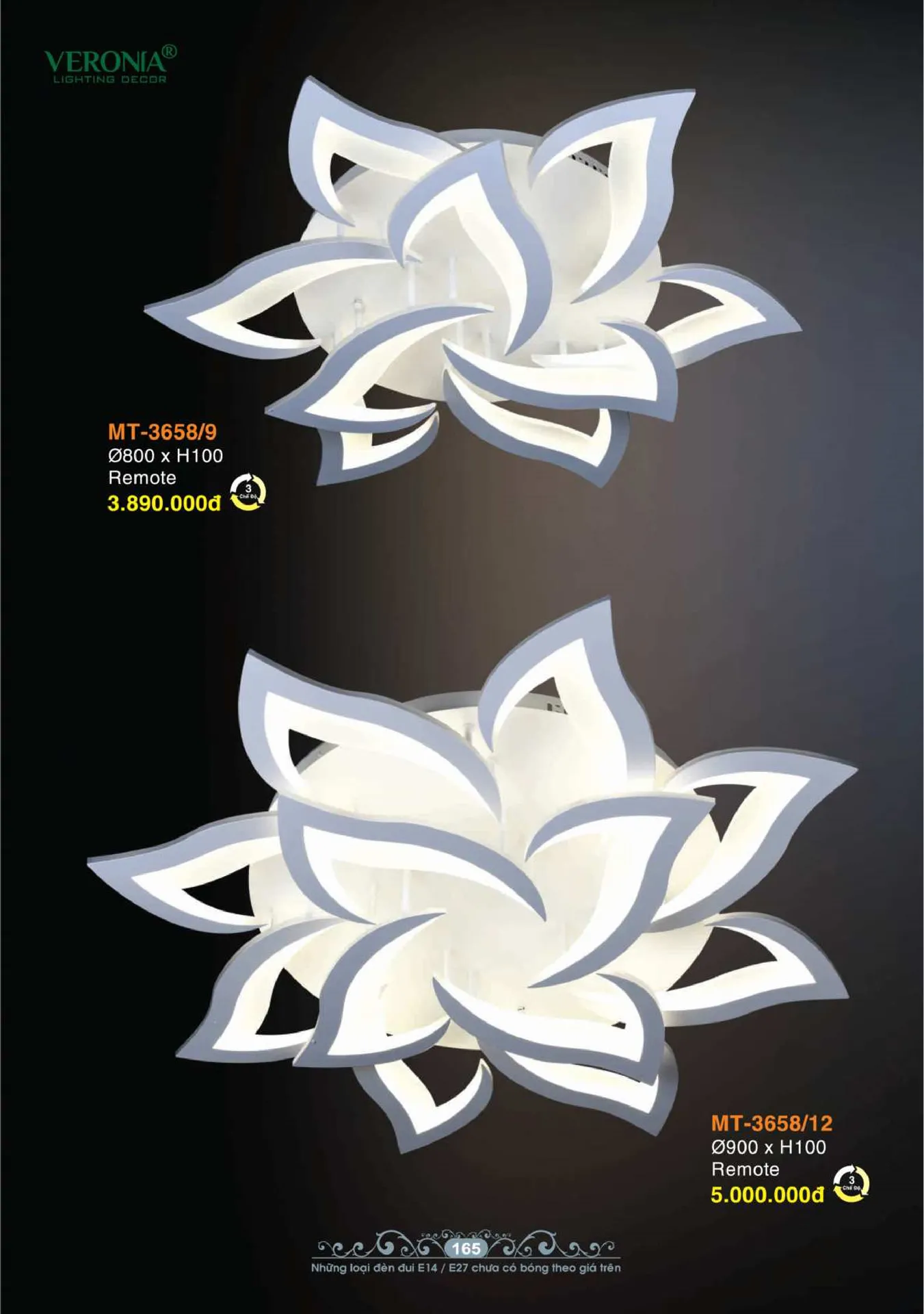 Catalogue Đèn Trang Trí VERONIA 2026 - Trang 166)