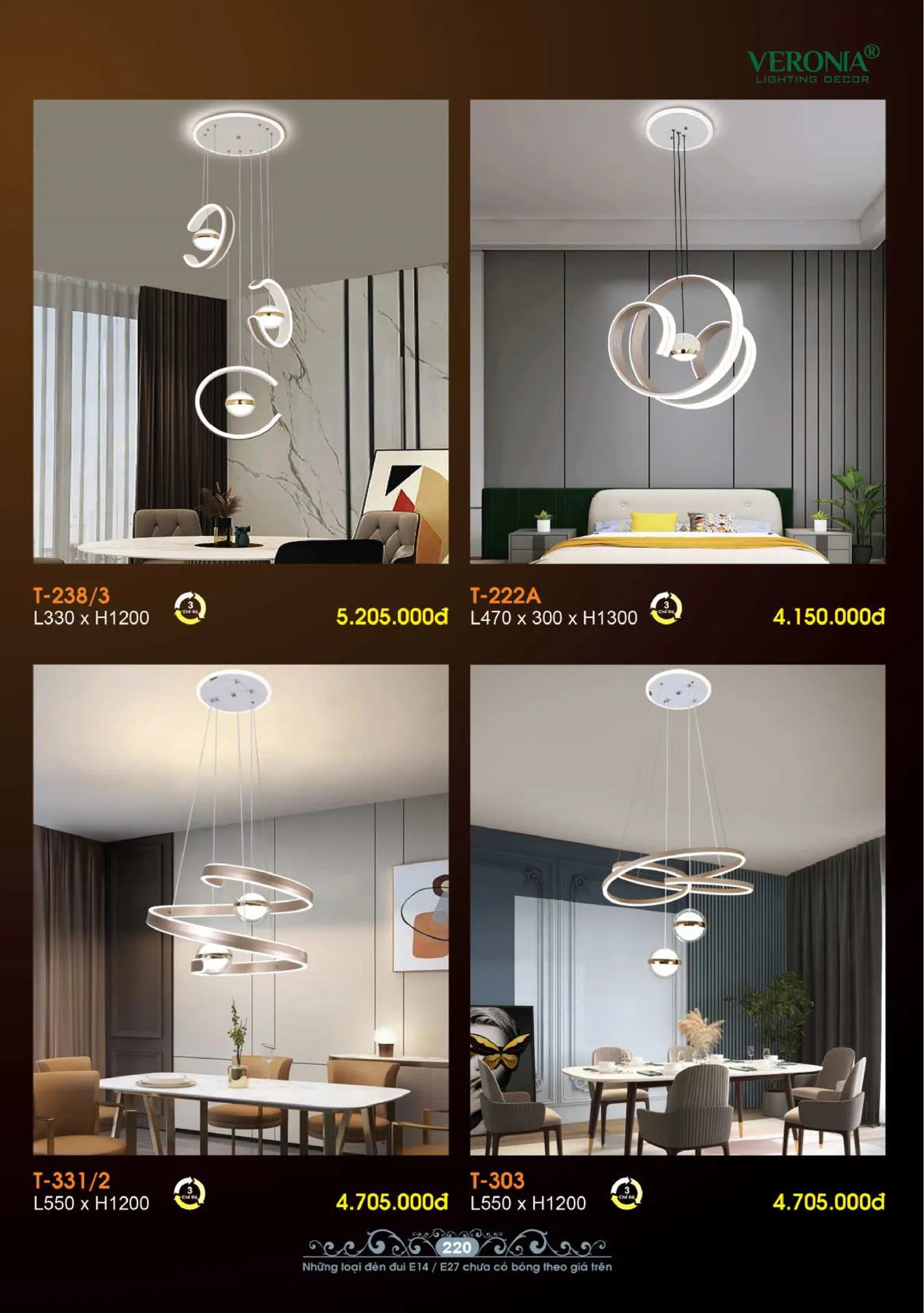 Catalogue Đèn Trang Trí VERONIA 2026 - Trang 221)