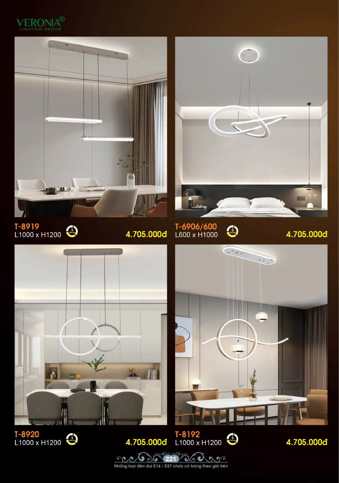 Catalogue Đèn Trang Trí VERONIA 2026 - Trang 222)