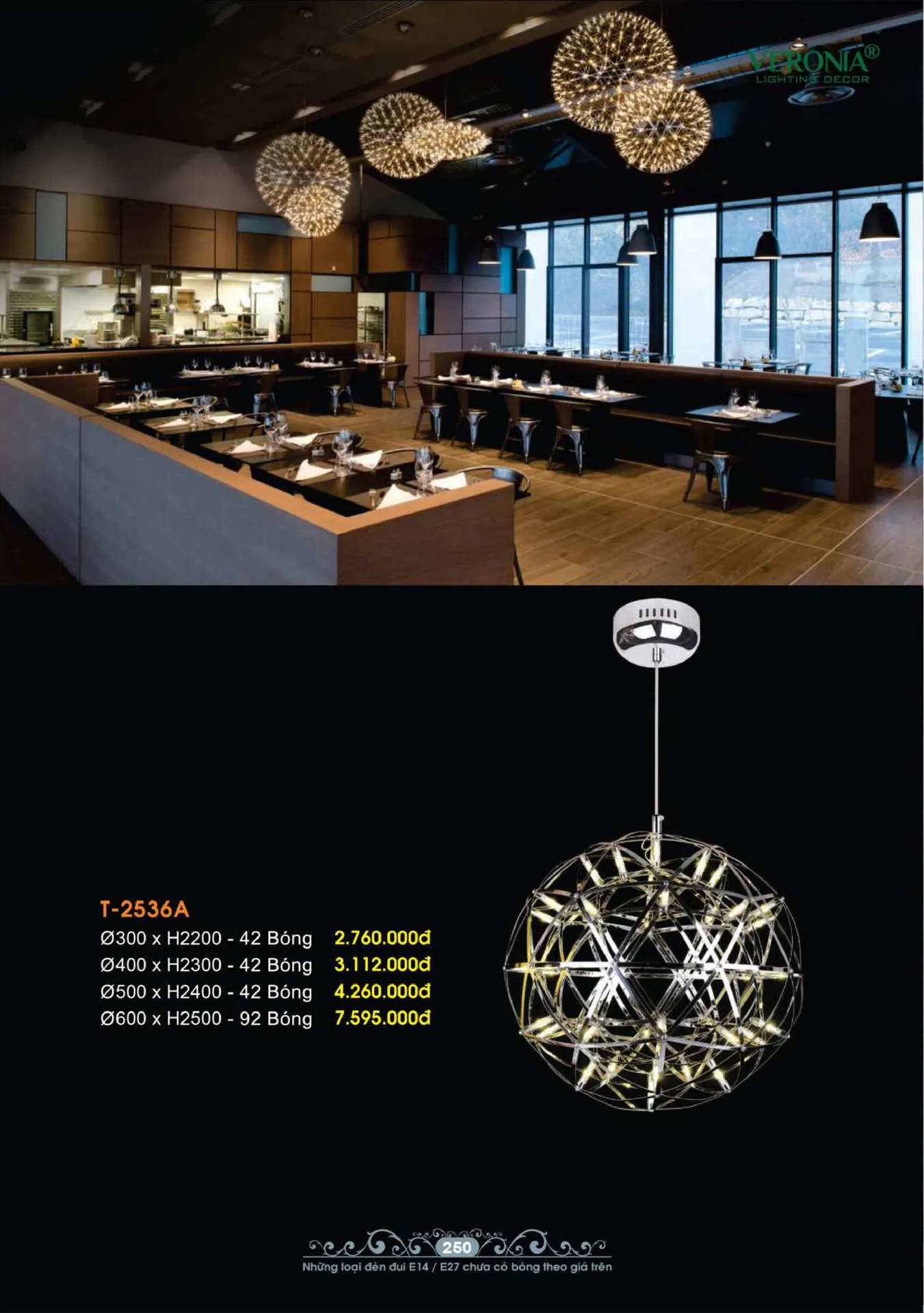 Catalogue Đèn Trang Trí VERONIA 2026 - Trang 251)