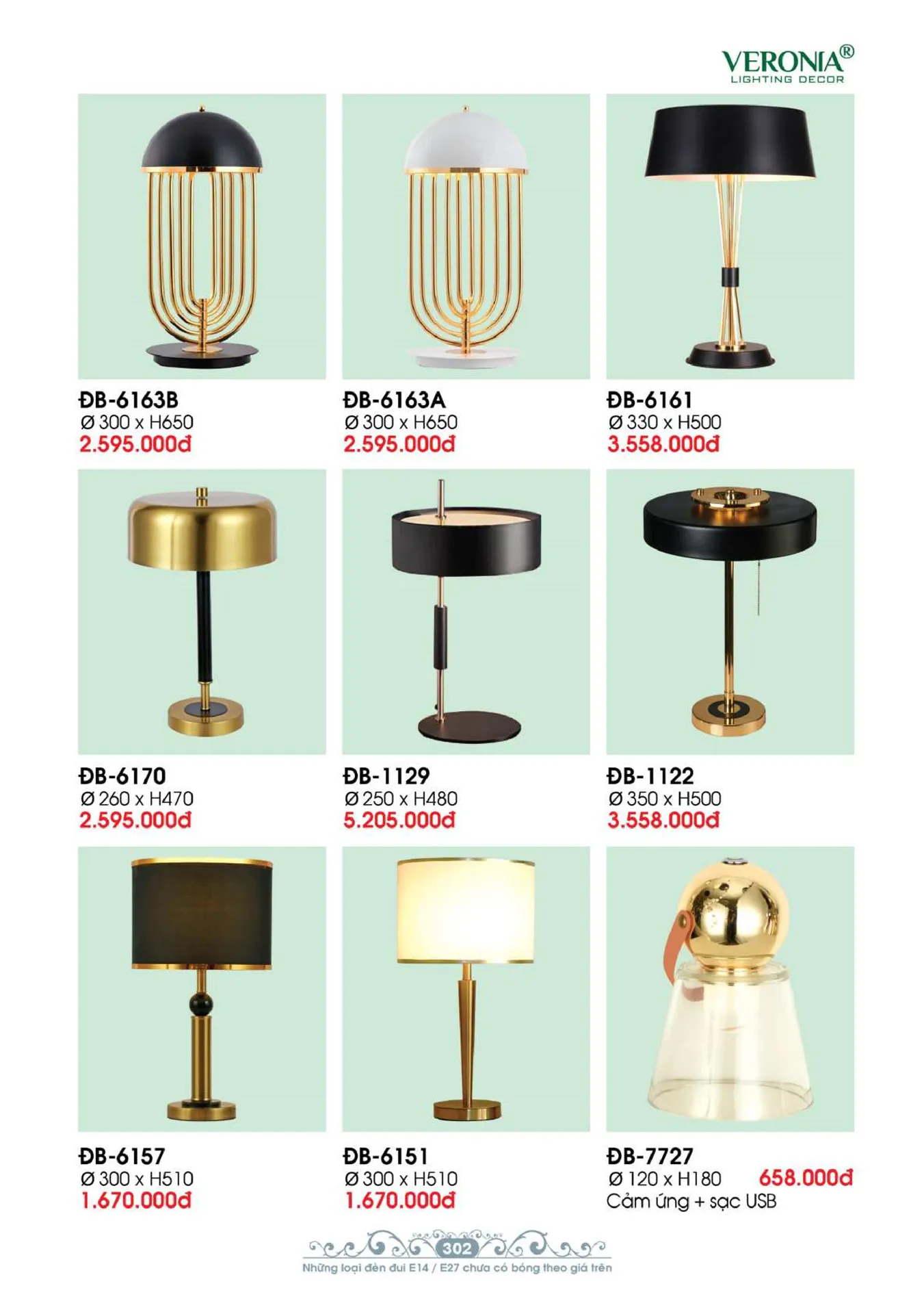 Catalogue Đèn Trang Trí VERONIA 2026 - Trang 303)