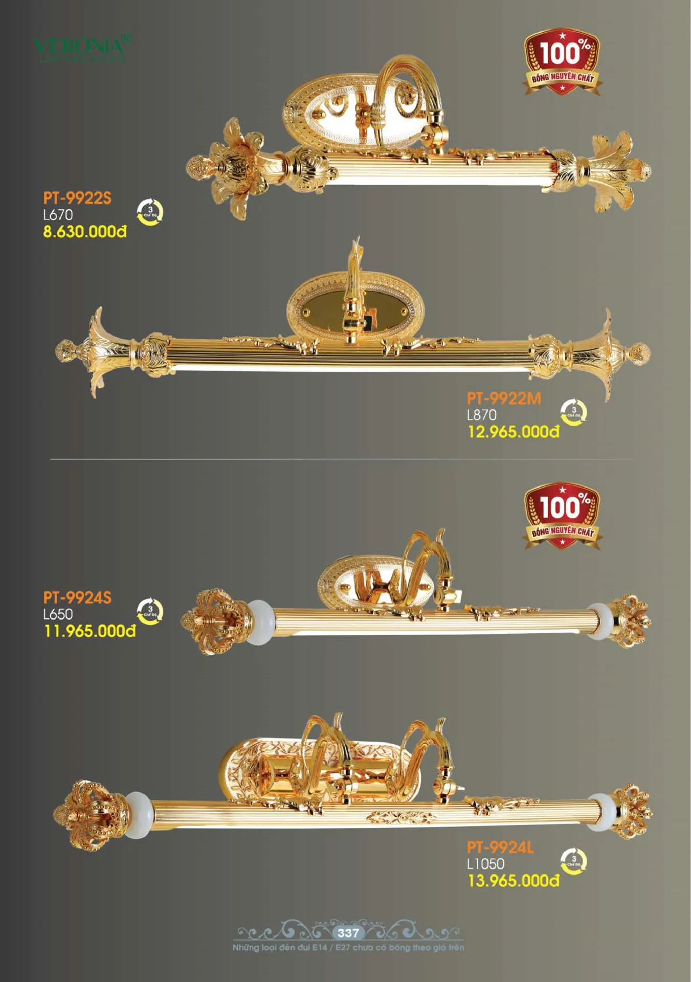 Catalogue Đèn Trang Trí VERONIA 2026 - Trang 338)