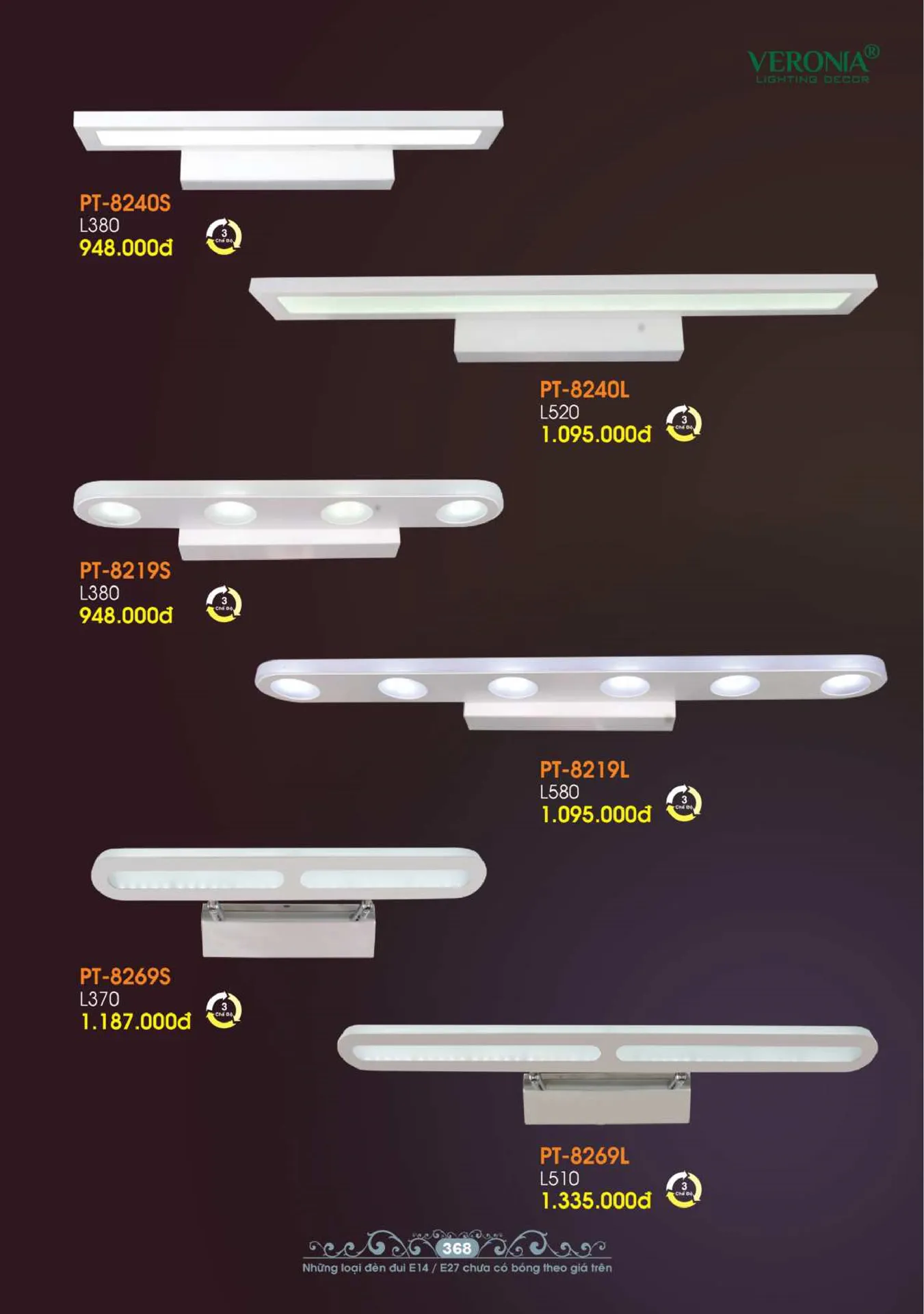 Catalogue Đèn Trang Trí VERONIA 2026 - Trang 369)