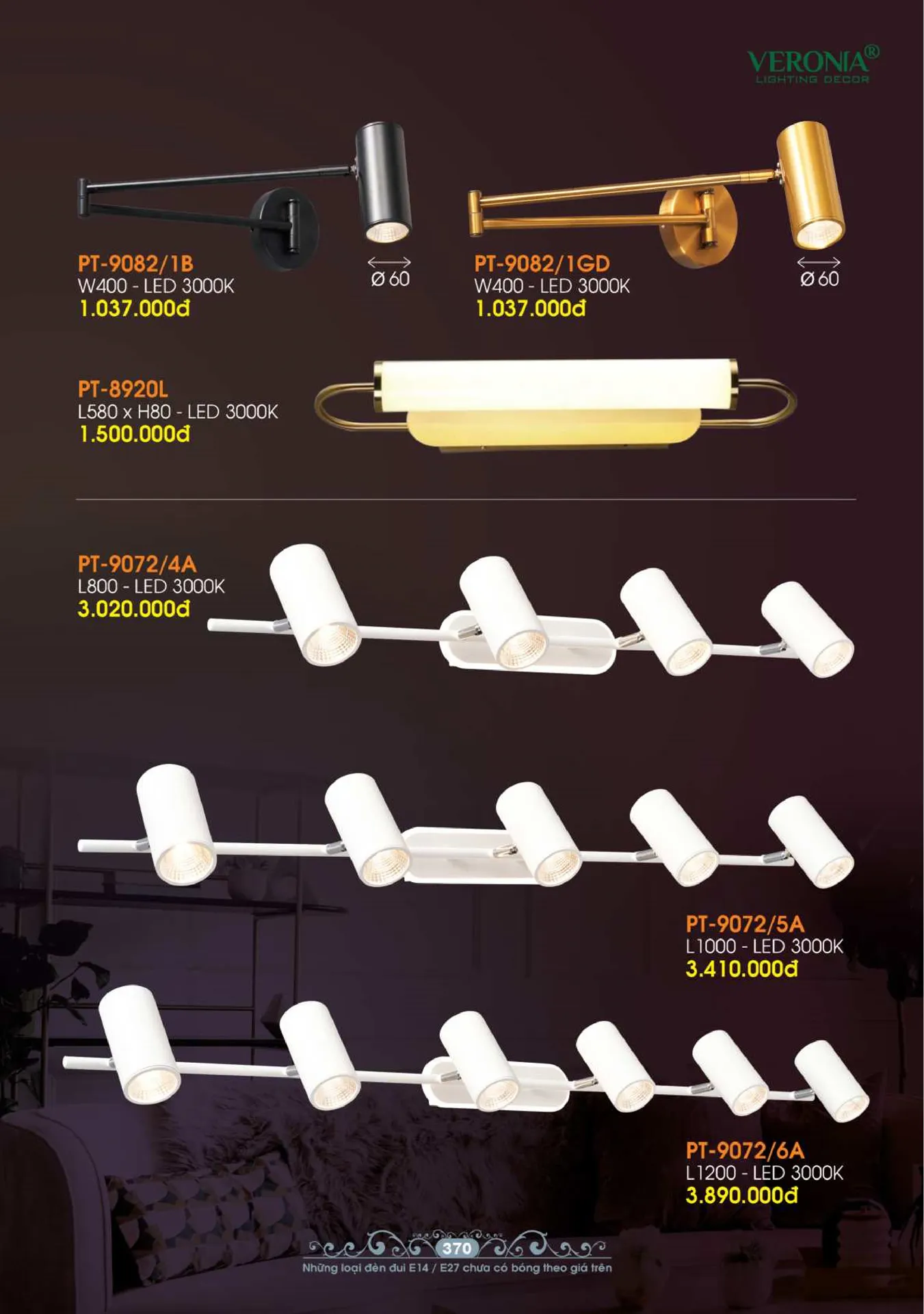 Catalogue Đèn Trang Trí VERONIA 2026 - Trang 371)