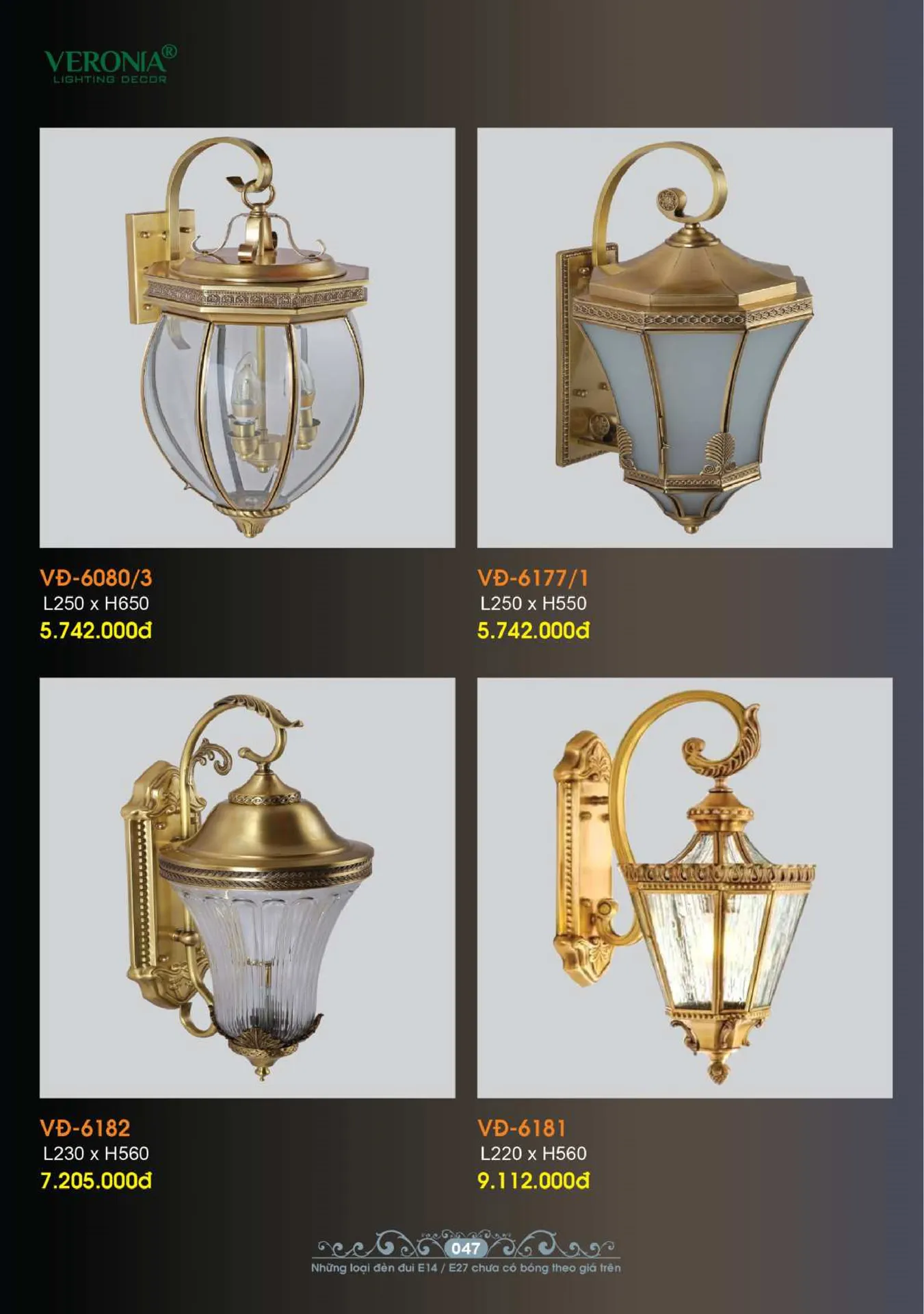 Catalogue Đèn Trang Trí VERONIA 2026 - Trang 48)