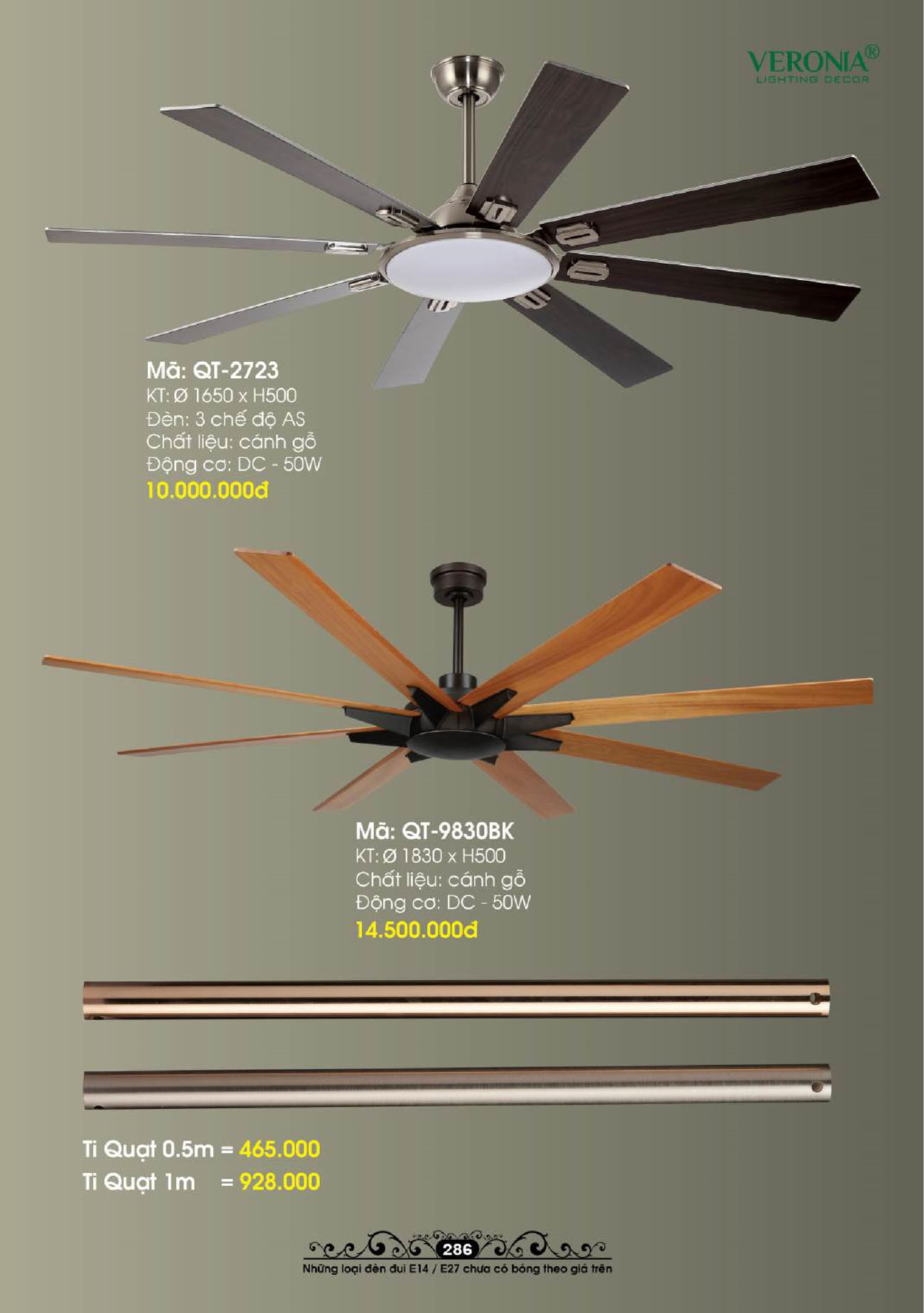 Tổng hợp Quạt đèn trang trí VERONIA mới nhất 2025 - Trang 9)