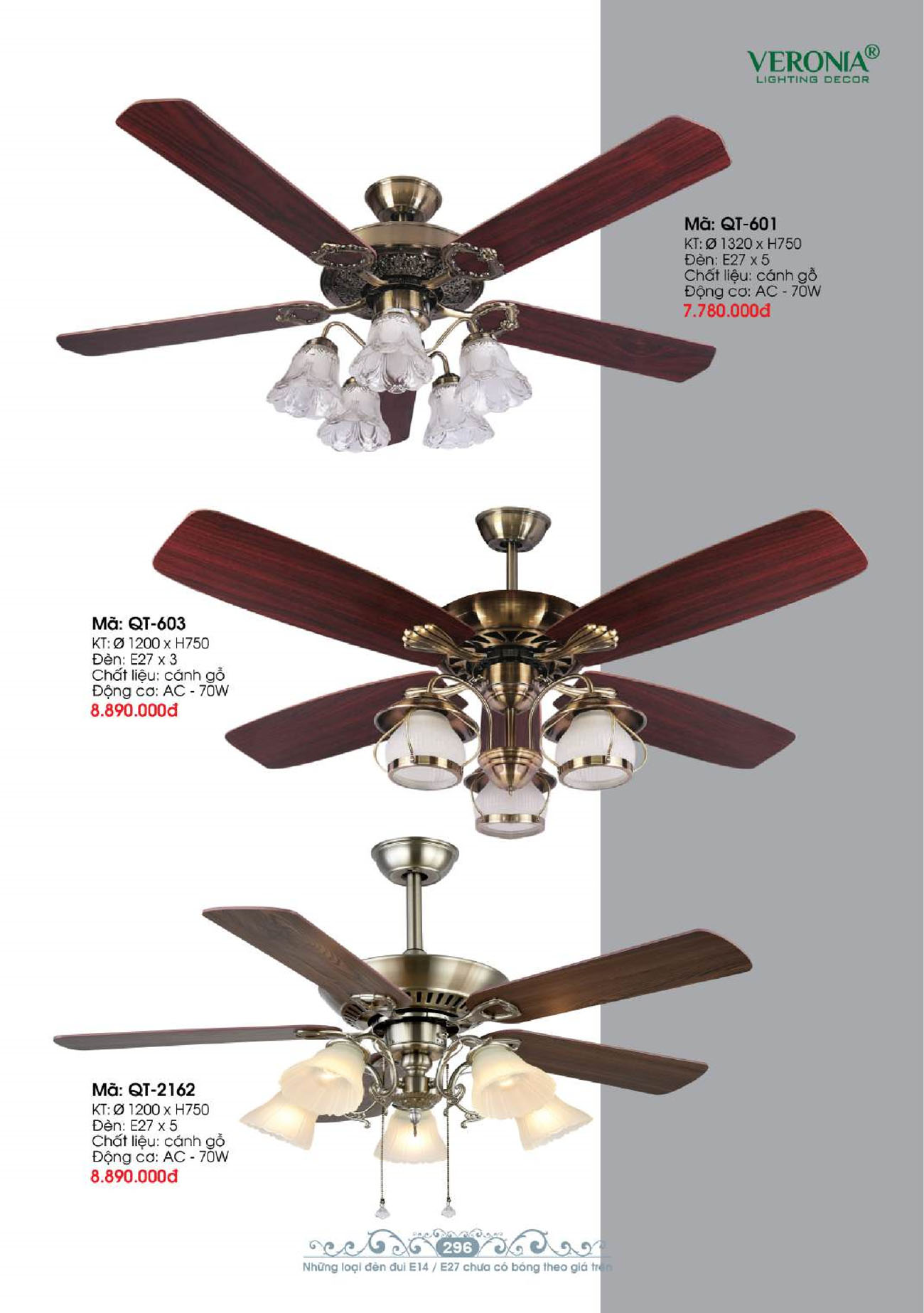 Tổng hợp Quạt đèn trang trí VERONIA mới nhất 2025 - Trang 19)
