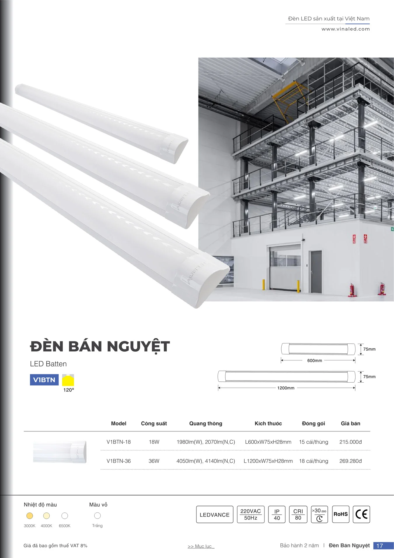 Bảng Giá Đèn VinaLED 2025 - Trang 17)