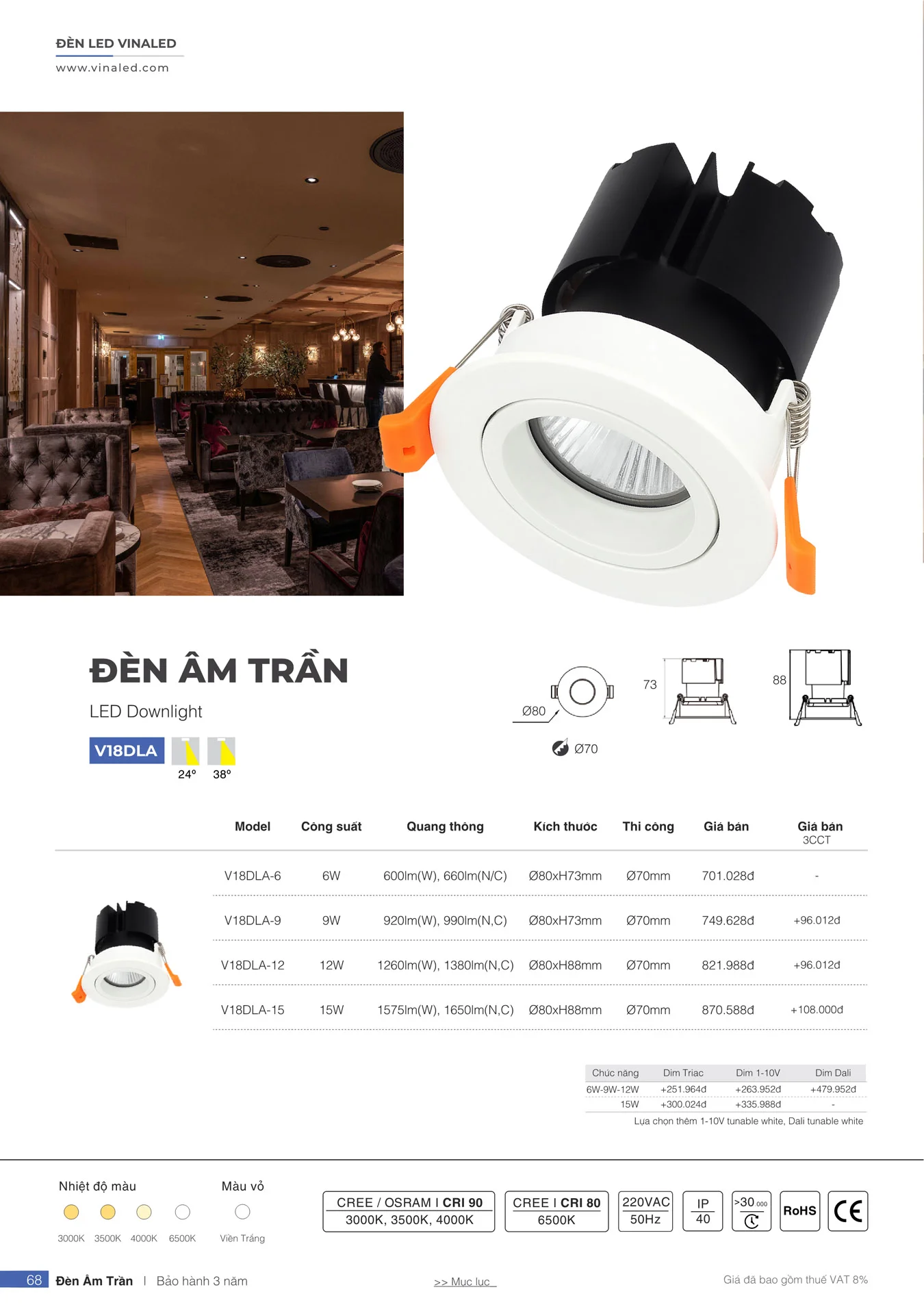 Bảng Giá Đèn VinaLED 2025 - Trang 68)
