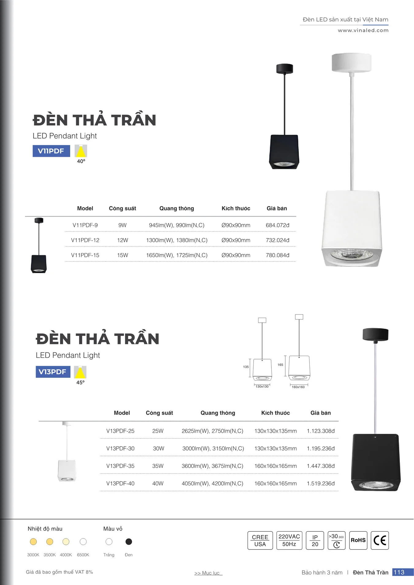 Bảng Giá Đèn VinaLED 2025 - Trang 113)