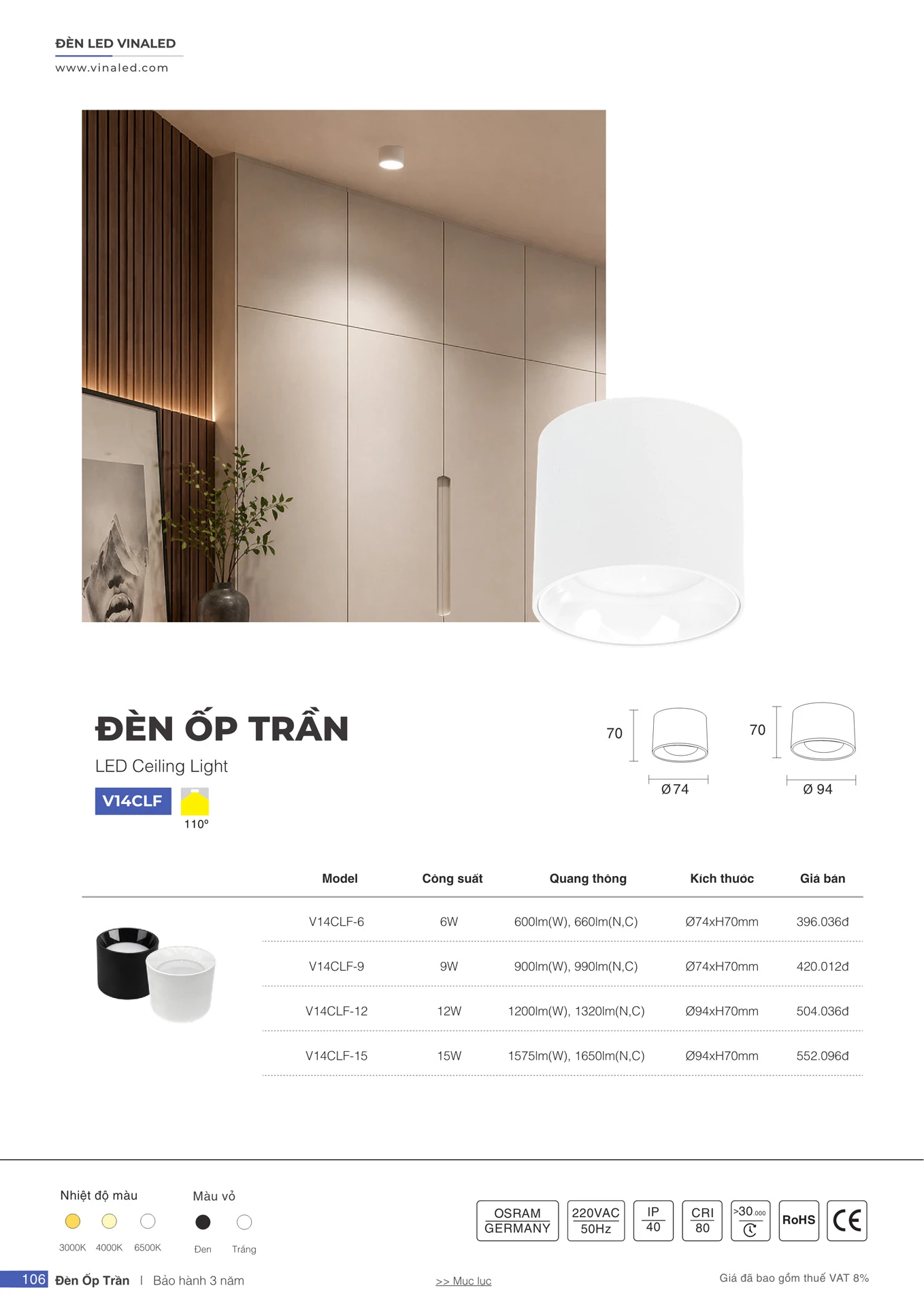 Bảng Giá Đèn VinaLED 2026 - Trang 105