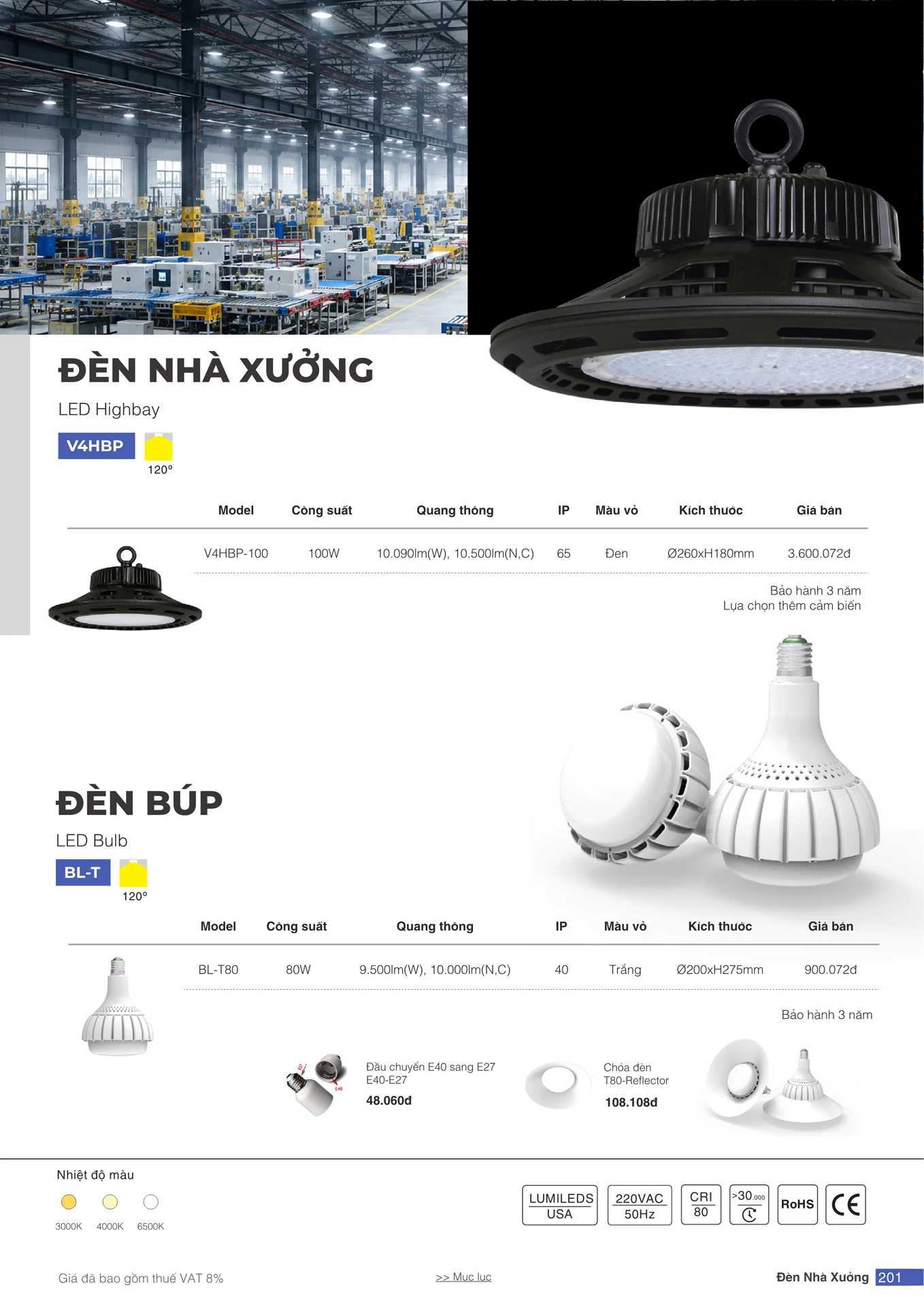 Bảng Giá Đèn VinaLED 2026 - Trang 200