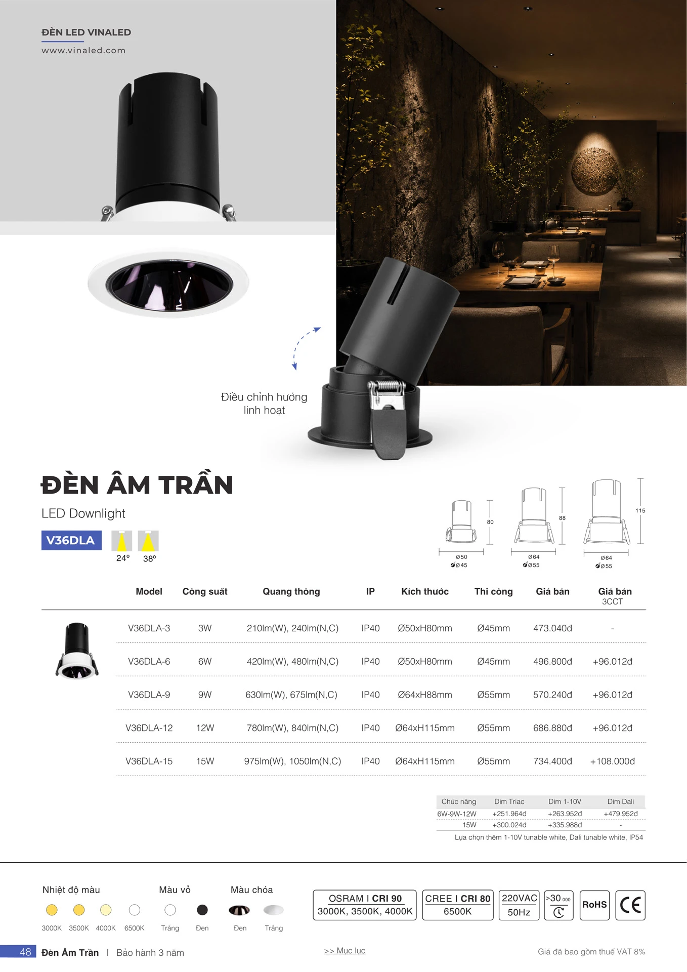 Bảng Giá Đèn VinaLED 2026 - Trang 47