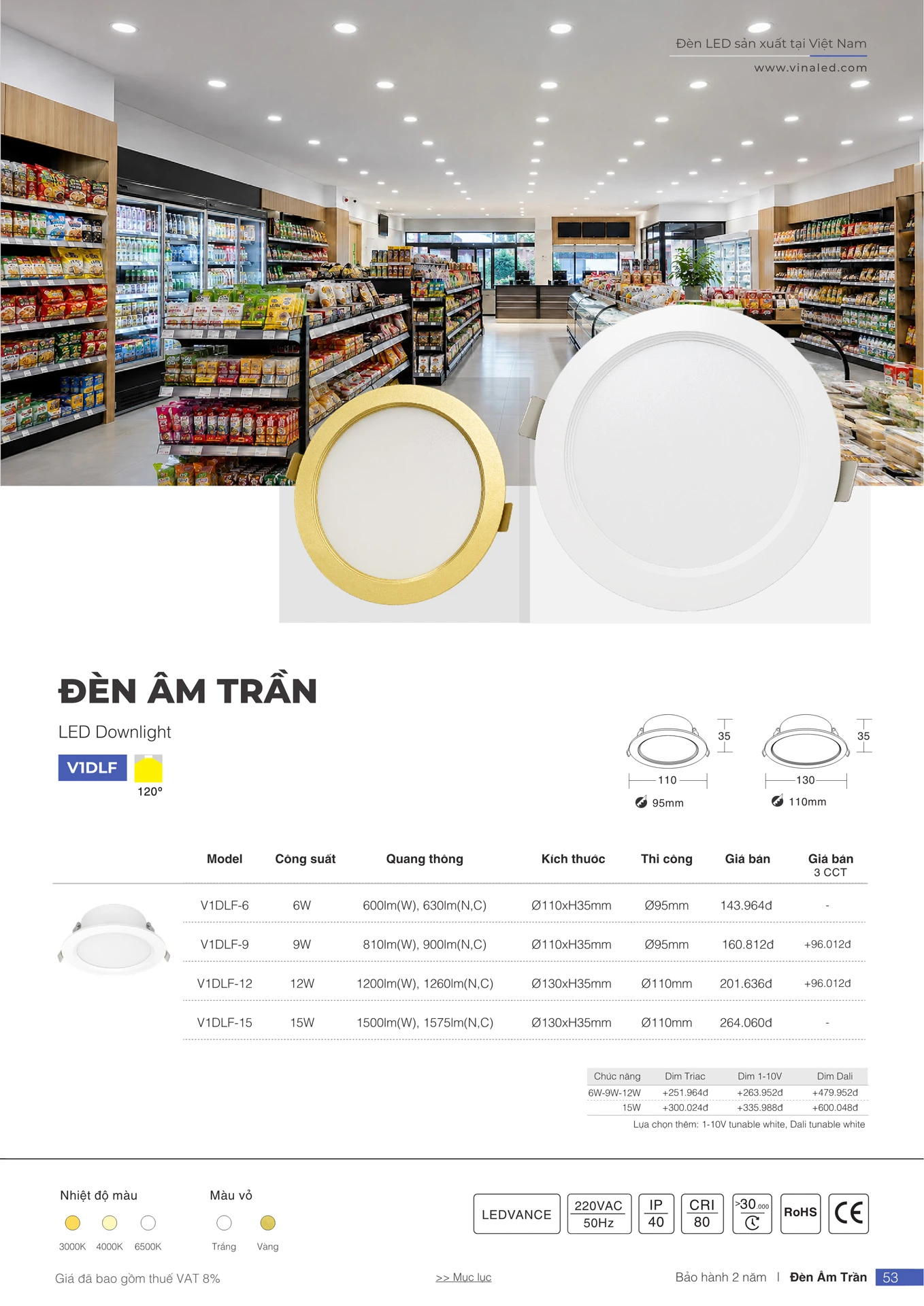 Bảng Giá Đèn VinaLED 2026 - Trang 52