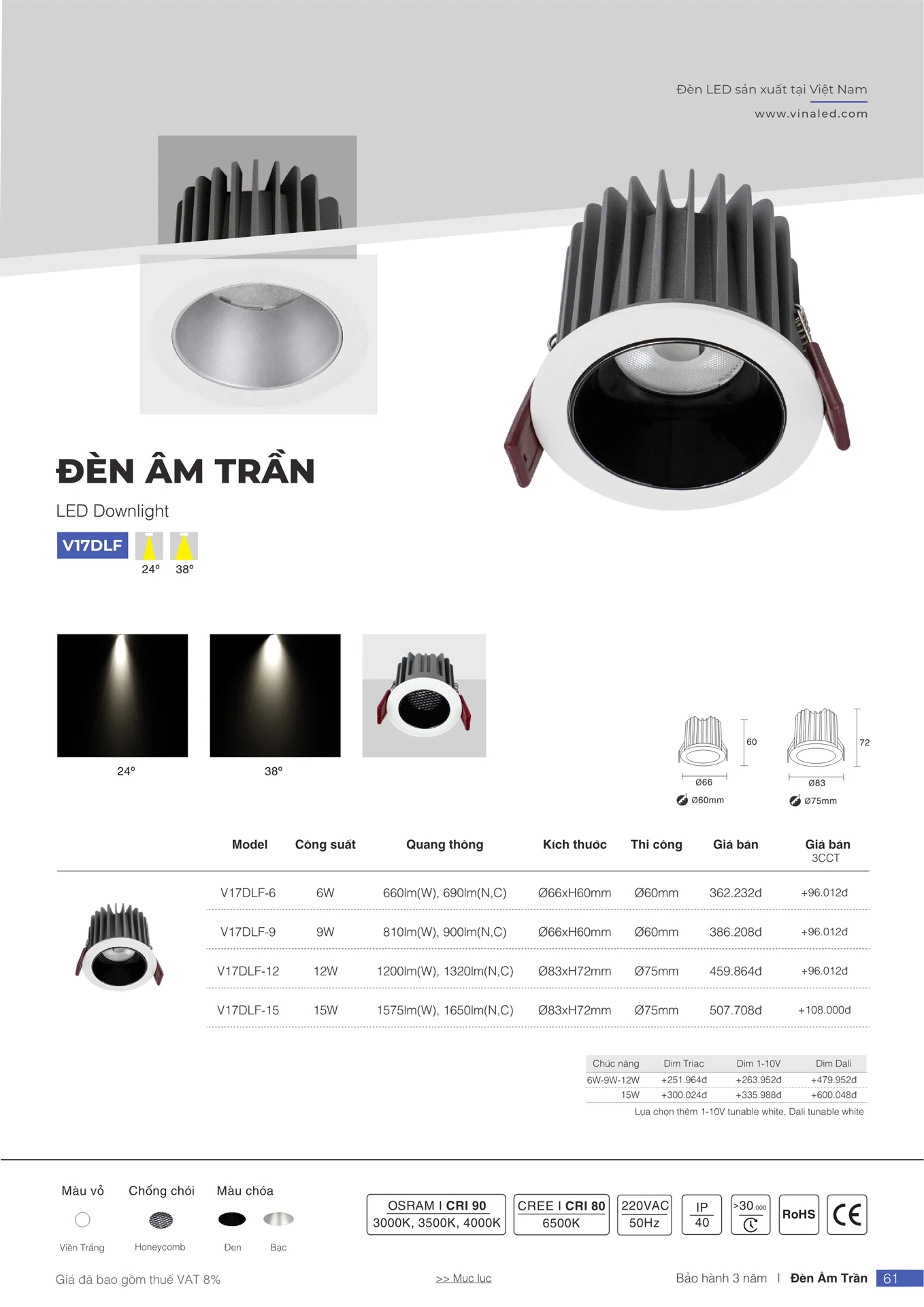 Bảng Giá Đèn VinaLED 2026 - Trang 60