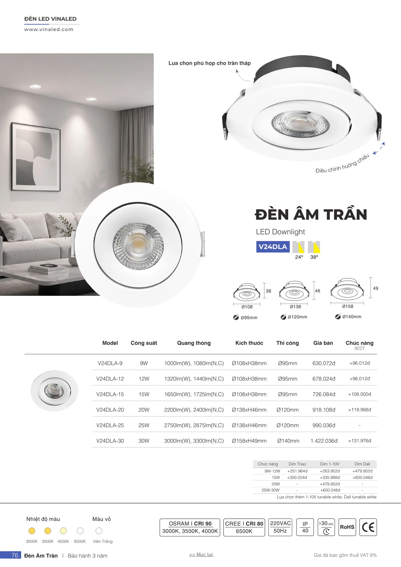 Bảng Giá Đèn VinaLED 2026 - Trang 75